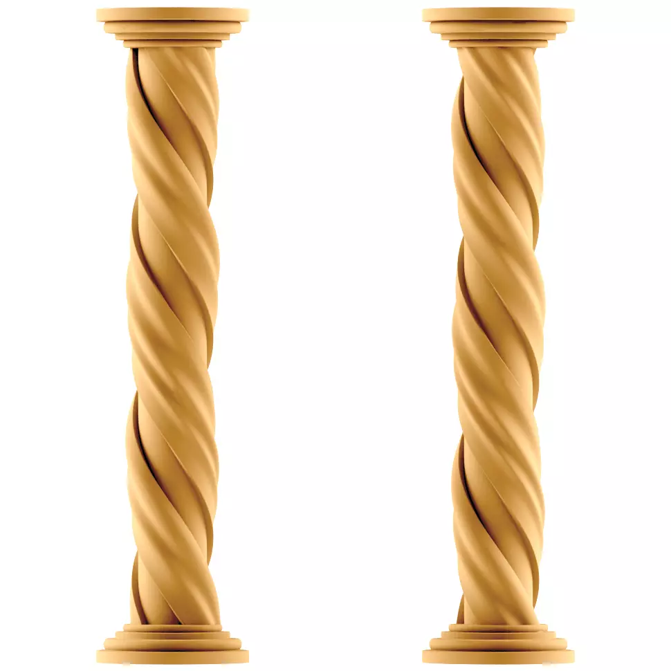Classic Rope Baluster for CNC Wood Carving 3D model