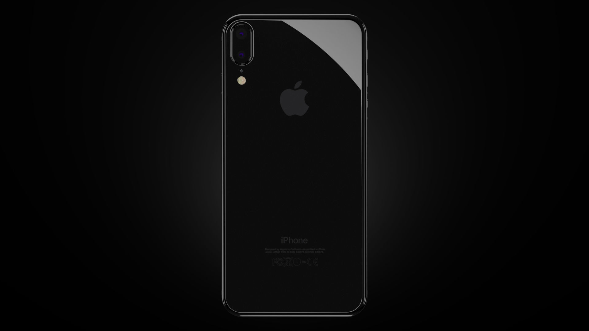Apple iPhone 8 X Concept Leak Corner edges All Colors Low-poly 3D model_2