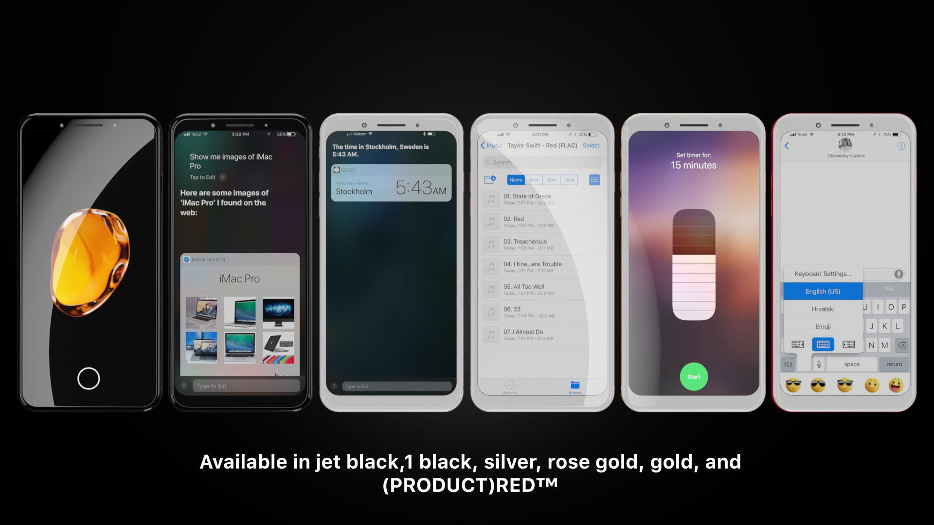 Apple iPhone 8 X Concept Leak Corner edges All Colors Low-poly 3D model_9