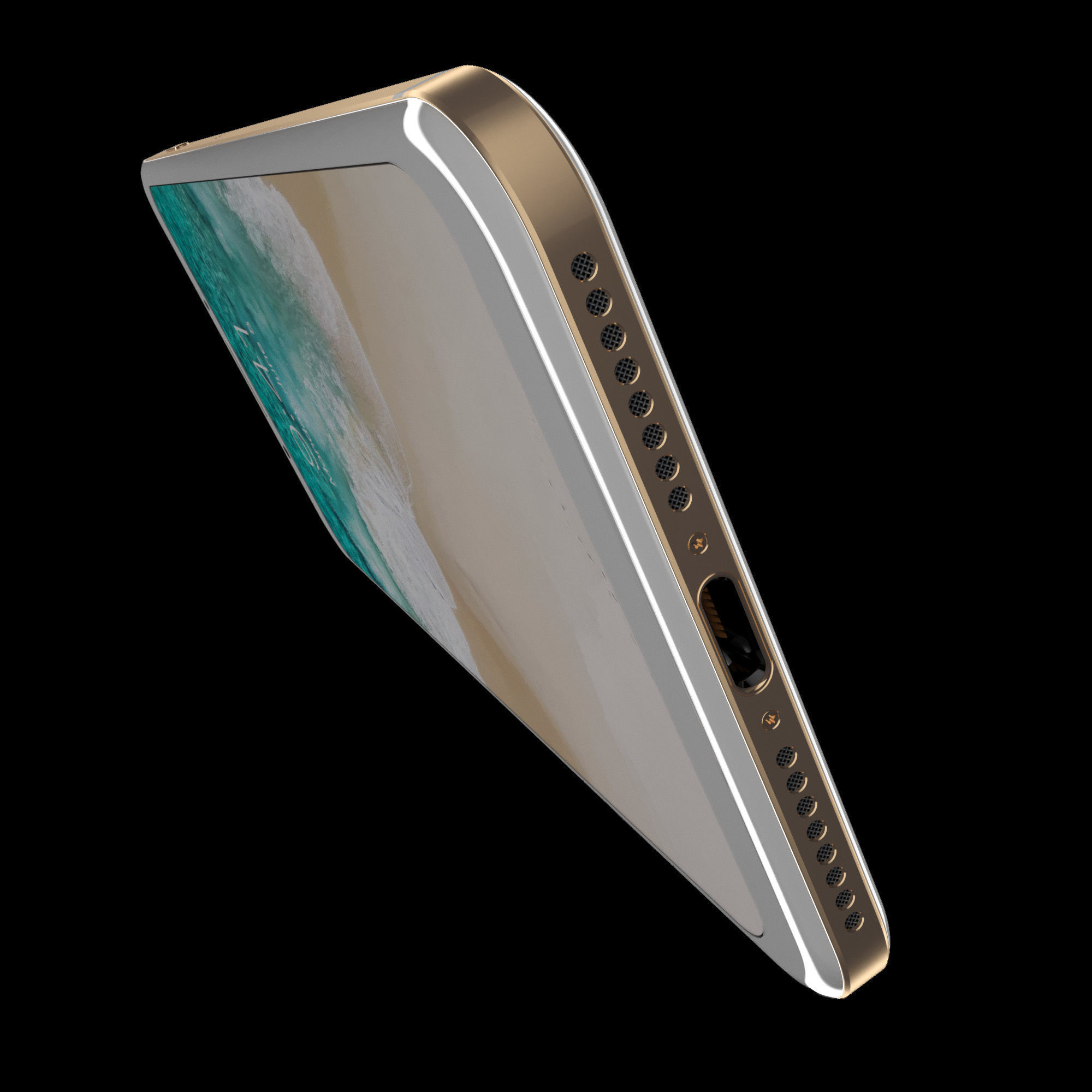 Apple iPhone 8 X Concept Leak Corner edges All Colors Low-poly 3D model_26