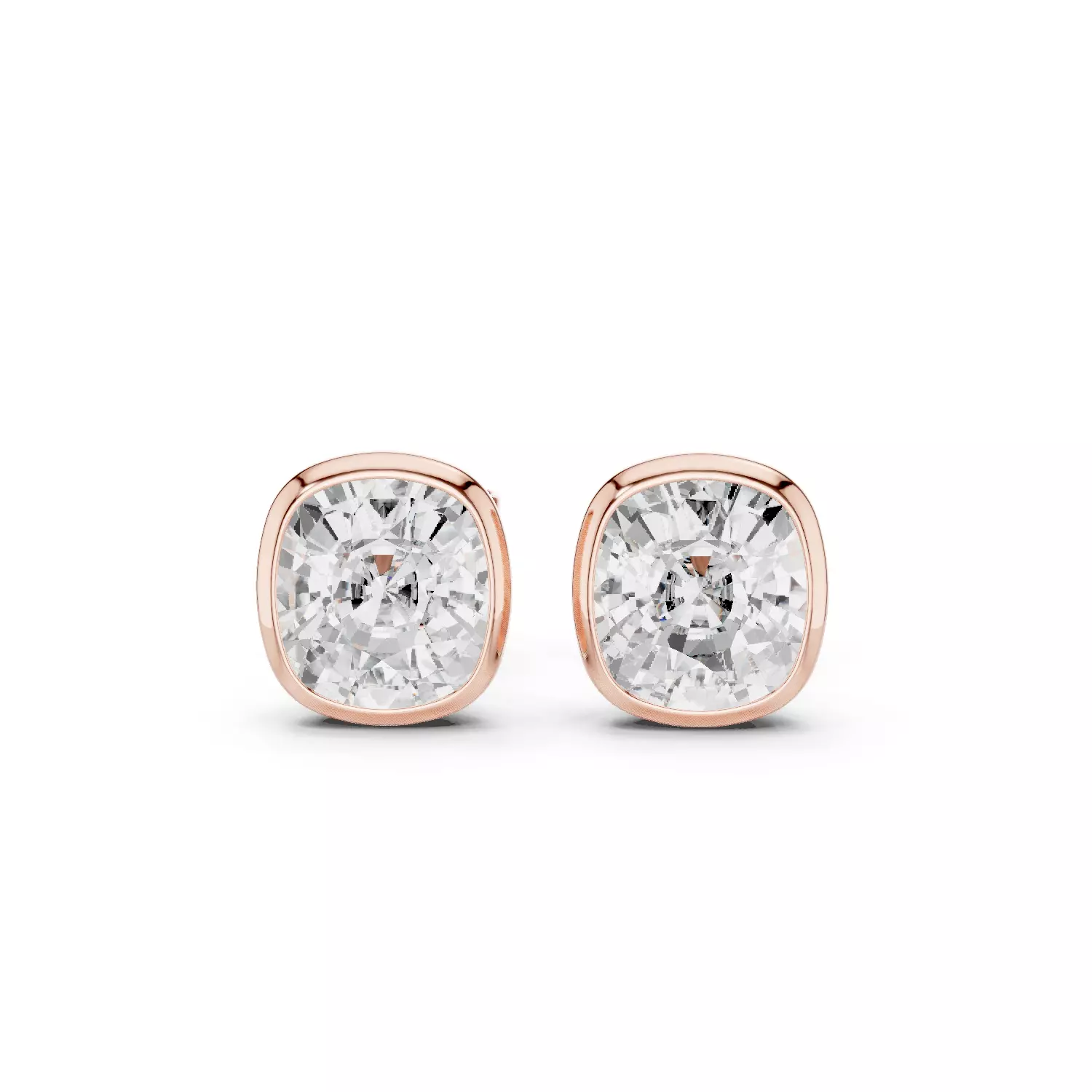 1 Ct Cushion Solitaire Studs Earrings 3dm stl animation renders 3D print model