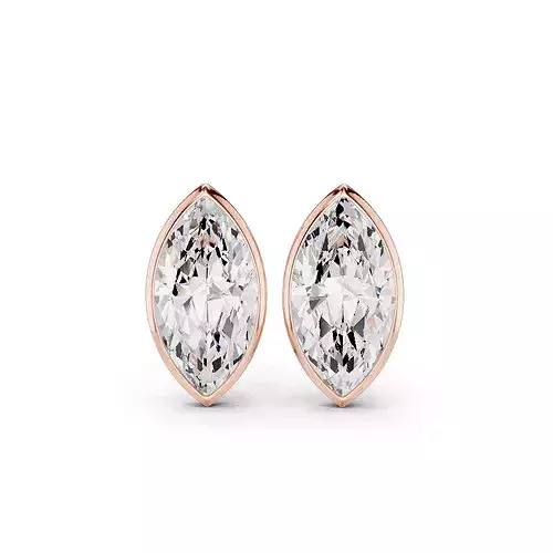 8 and half Ct Marquise Solitaire Studs 3dm stl animation