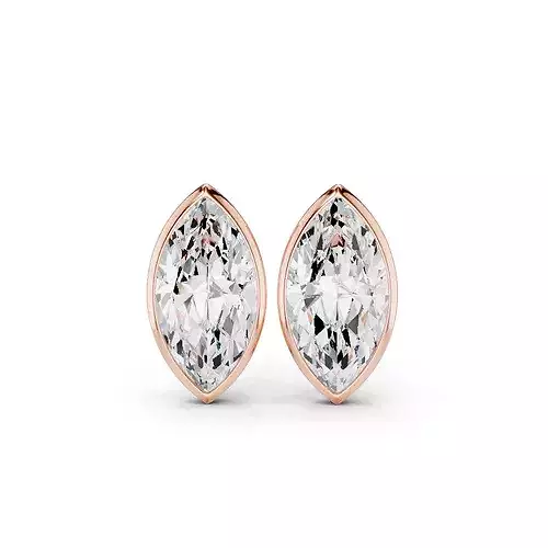 4 and half Ct Marquise Solitaire Studs Earrings 3dm animation