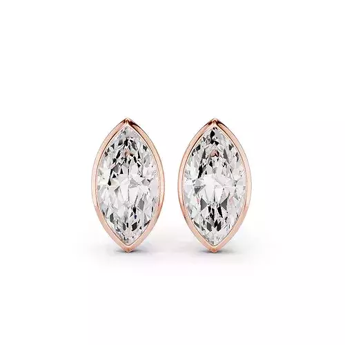 3 and half Ct Marquise Solitaire Studs 3dm stl animation
