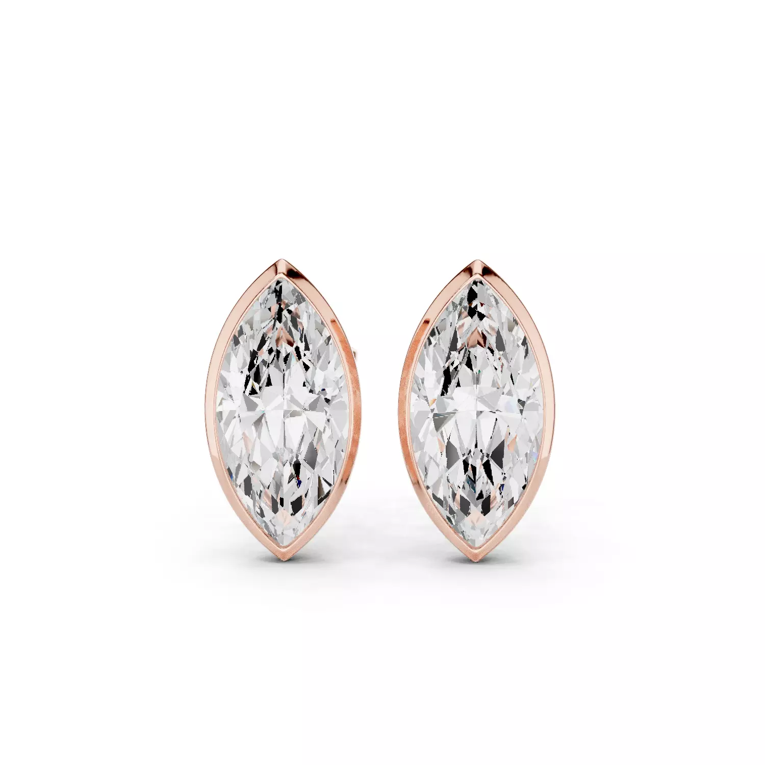 1 Ct Marquise Solitaire Studs Earrings 3dm stl animation renders 3D print model