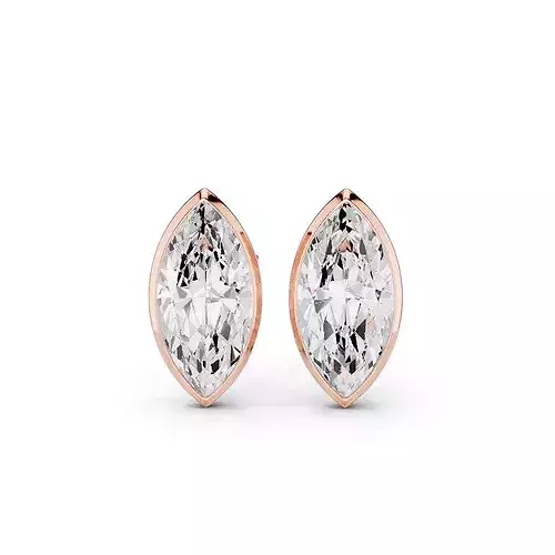1 Ct Marquise Solitaire Studs Earrings 3dm stl animation renders