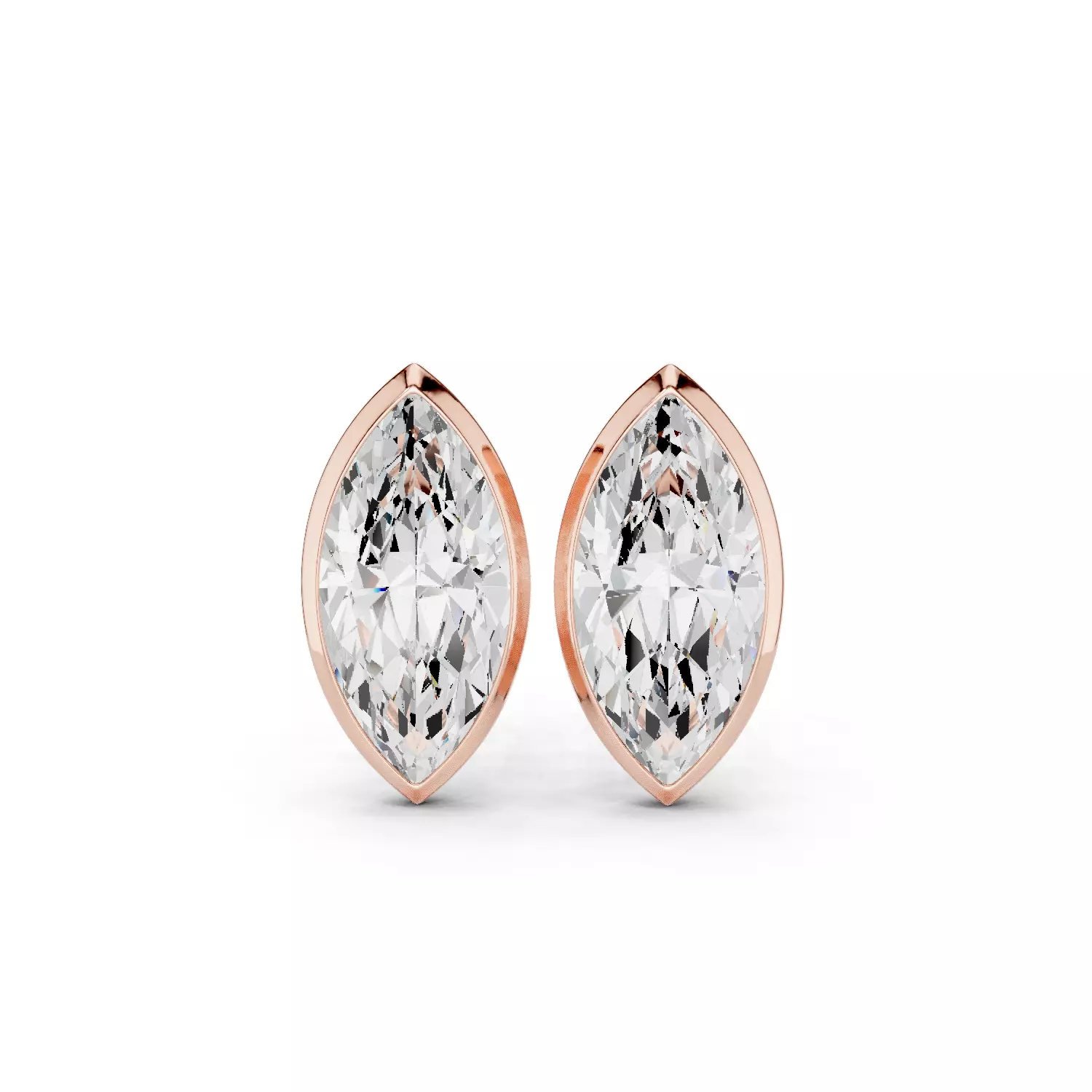 1 Ct Marquise Solitaire Studs Earrings 3dm stl animation renders 3D print model
