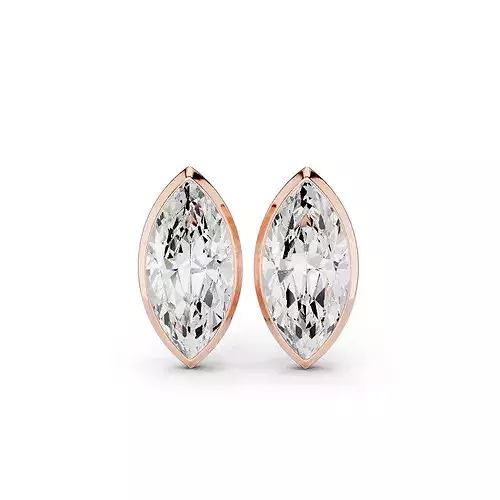 1 Ct Marquise Solitaire Studs Earrings 3dm stl animation renders