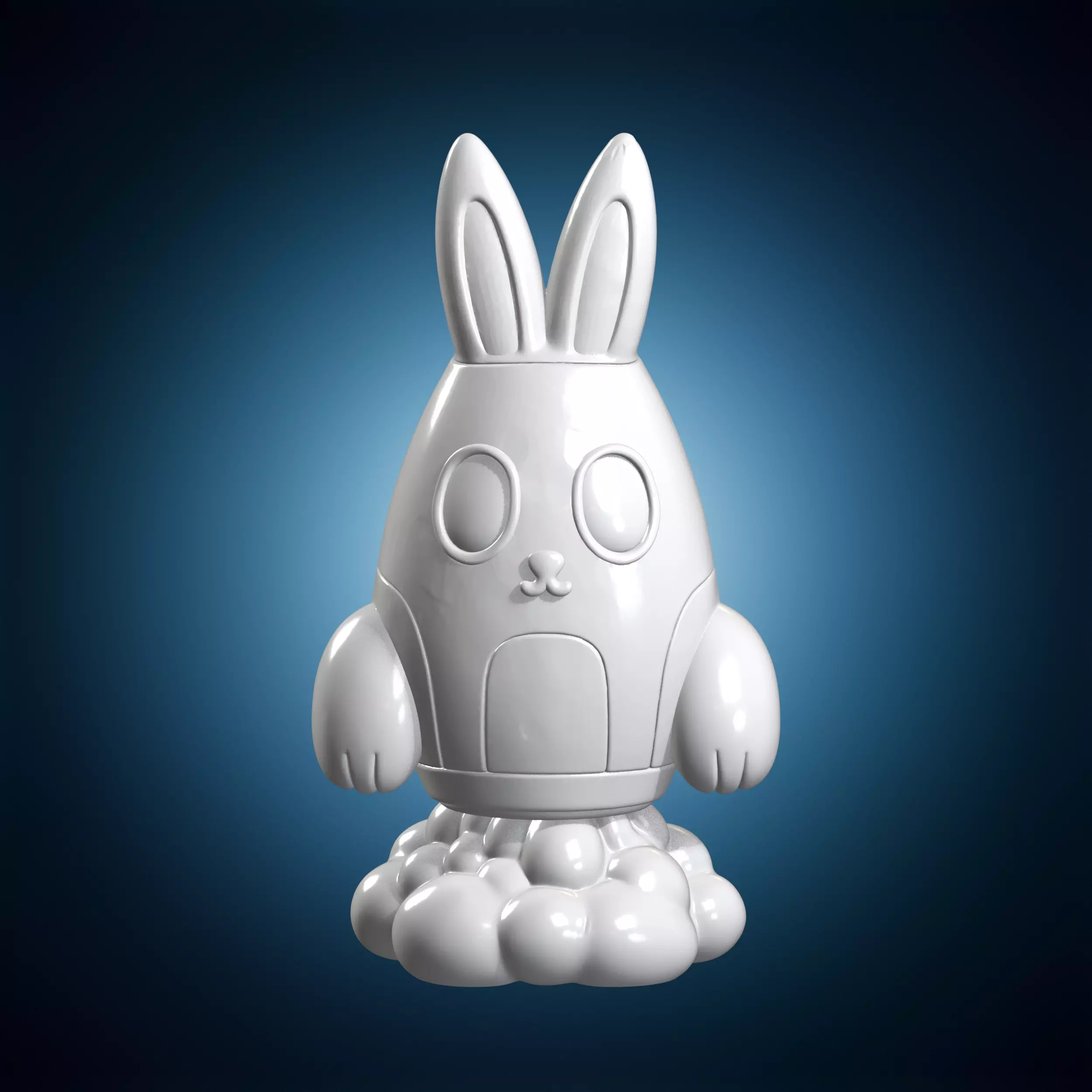 Orbital Rabbit Rocket 3D Printable Miniature 3D print model