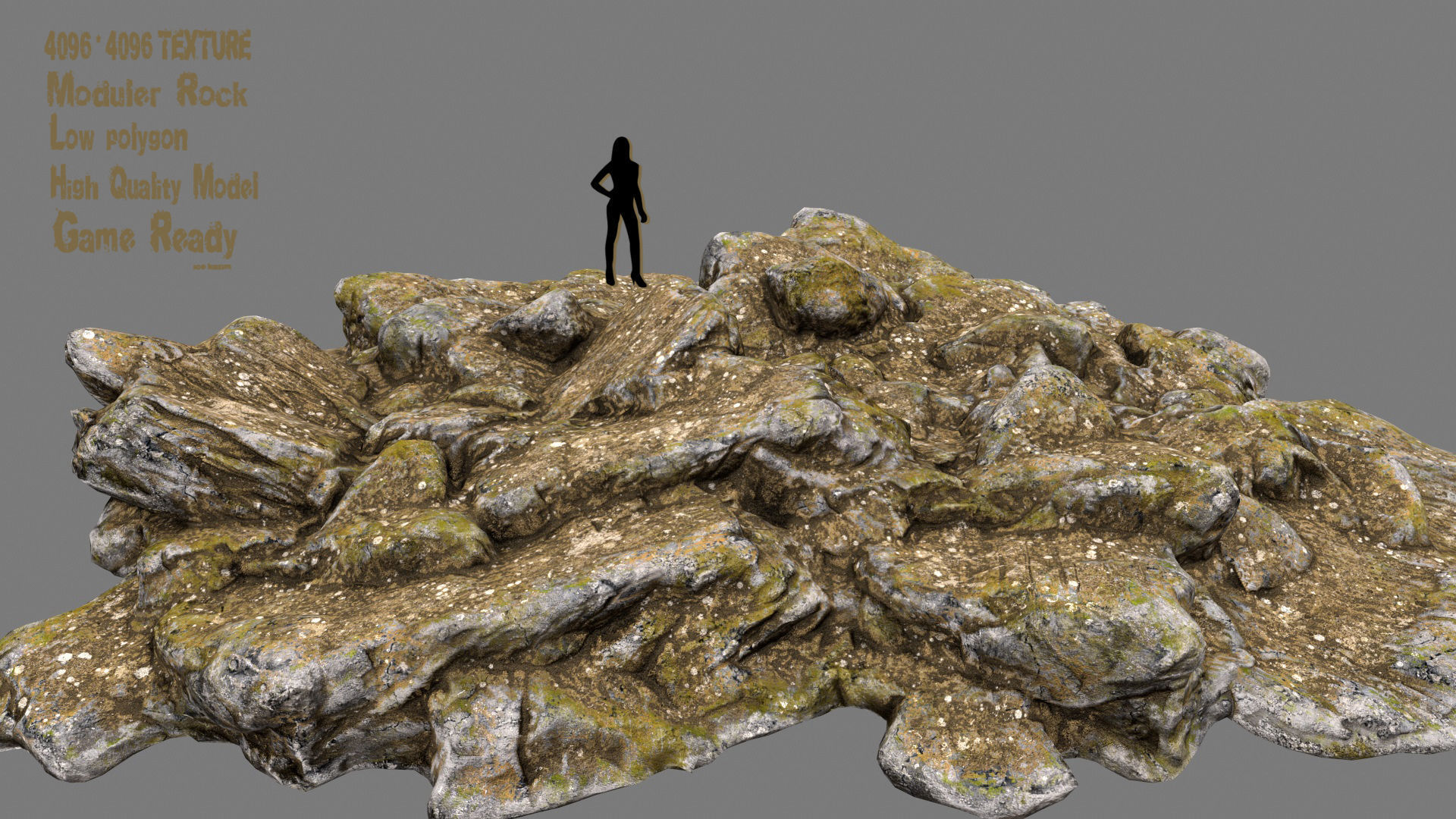 Rocks rock Low-poly 3D model_1