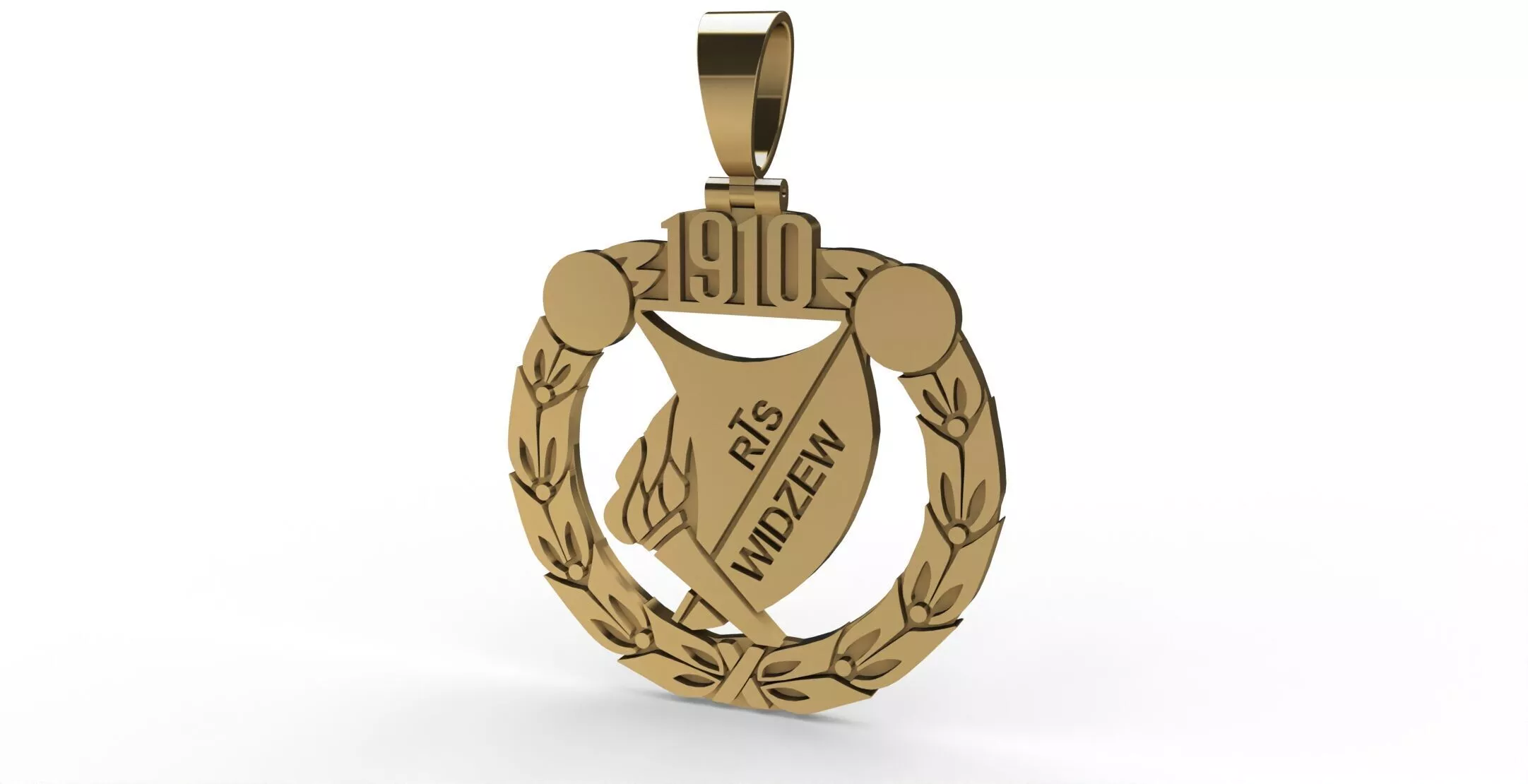 RTS Widzew Lodz Football Club Crest Pendant 3D Print Model 3D print model