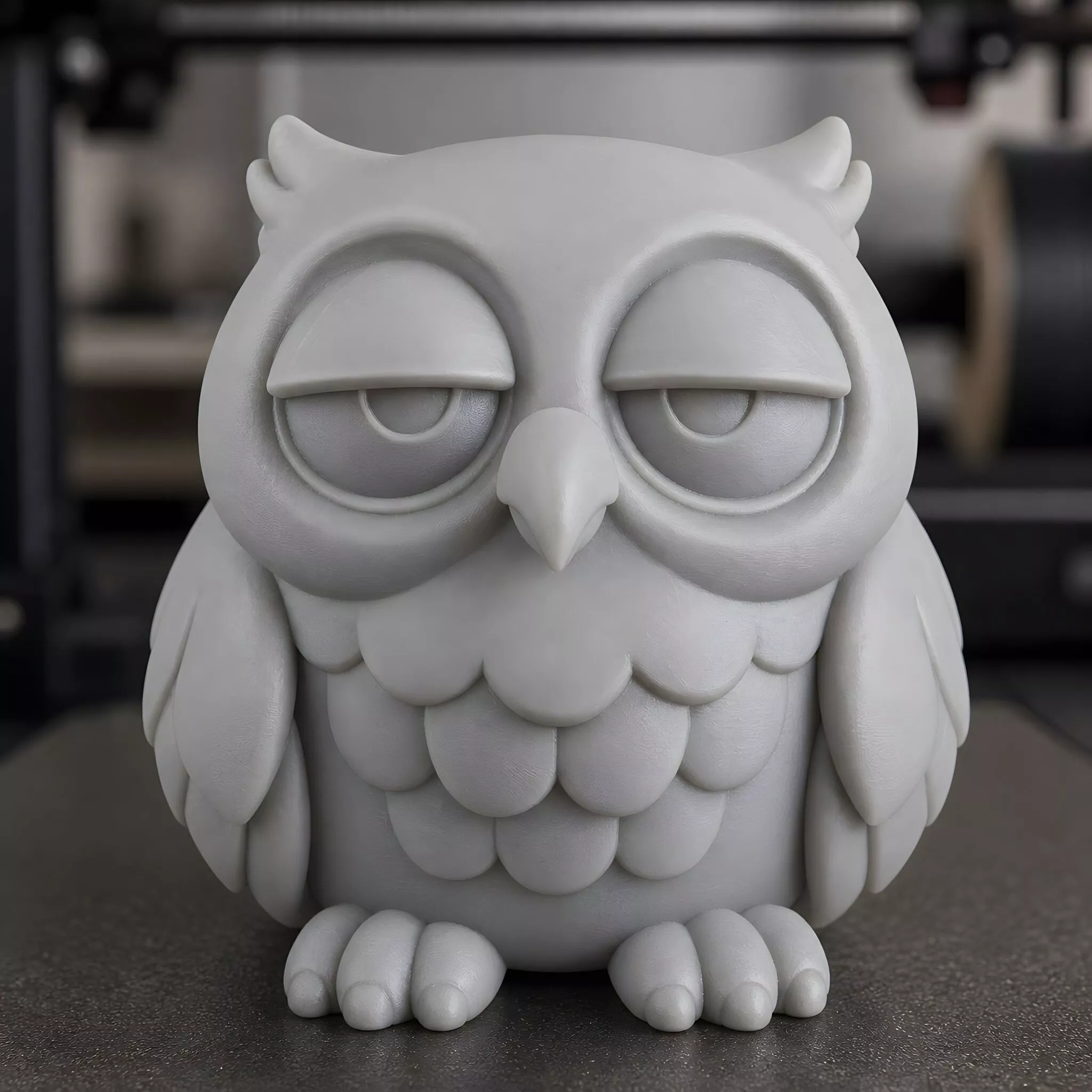 Bored Forest Owl 3D Print Model 3D print model