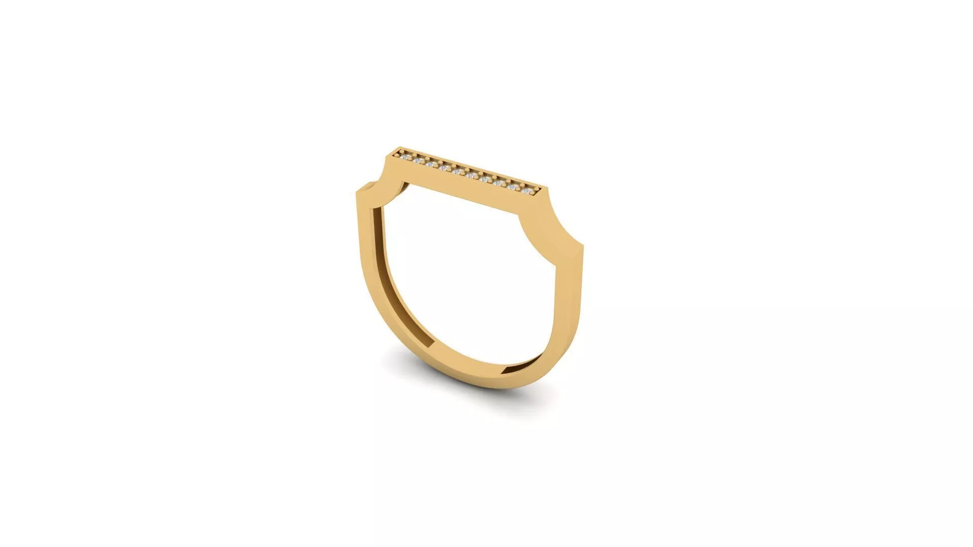 Modern Geometric Diamond Ring Free 3D print model