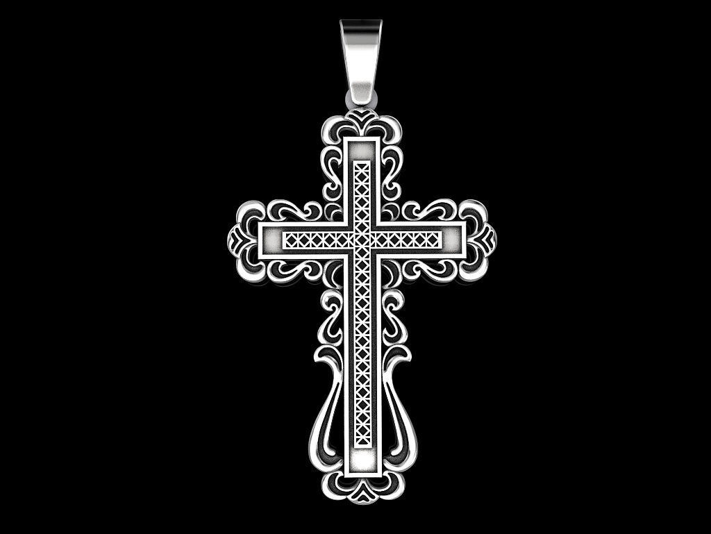 Pendant Cross 4 3D print model_1