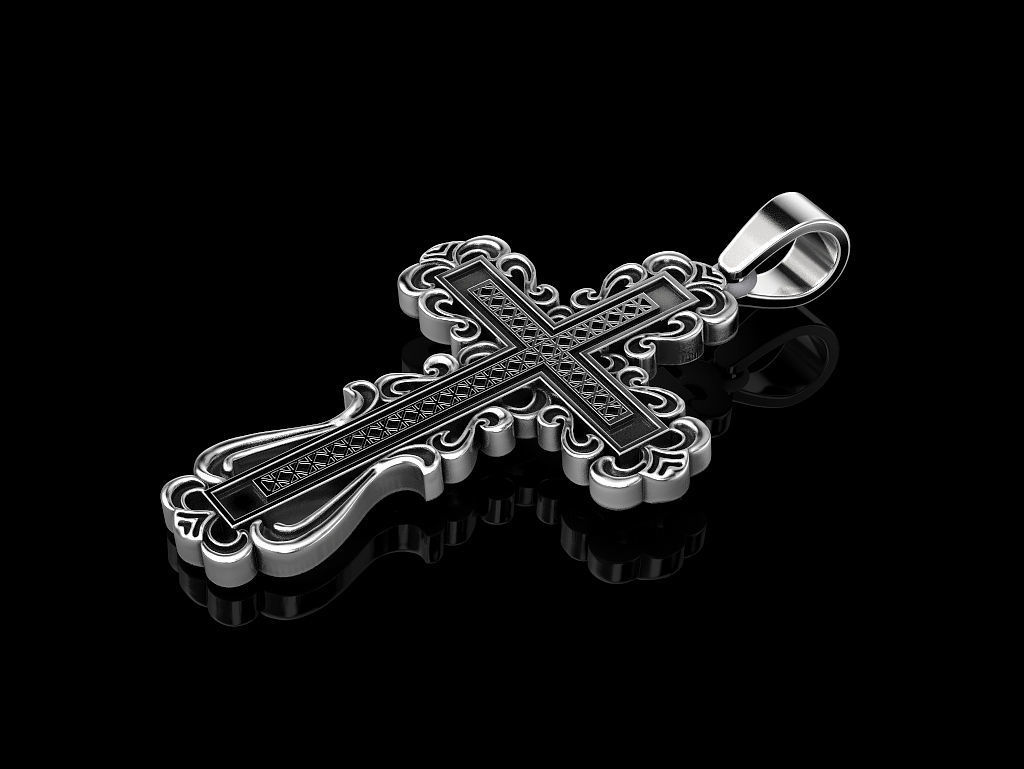 Pendant Cross 4 3D print model_2