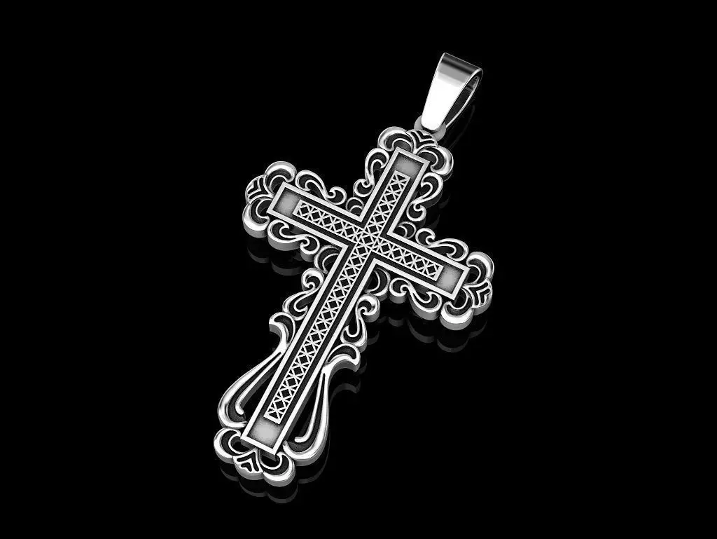 Pendant Cross 4 3D print model_0