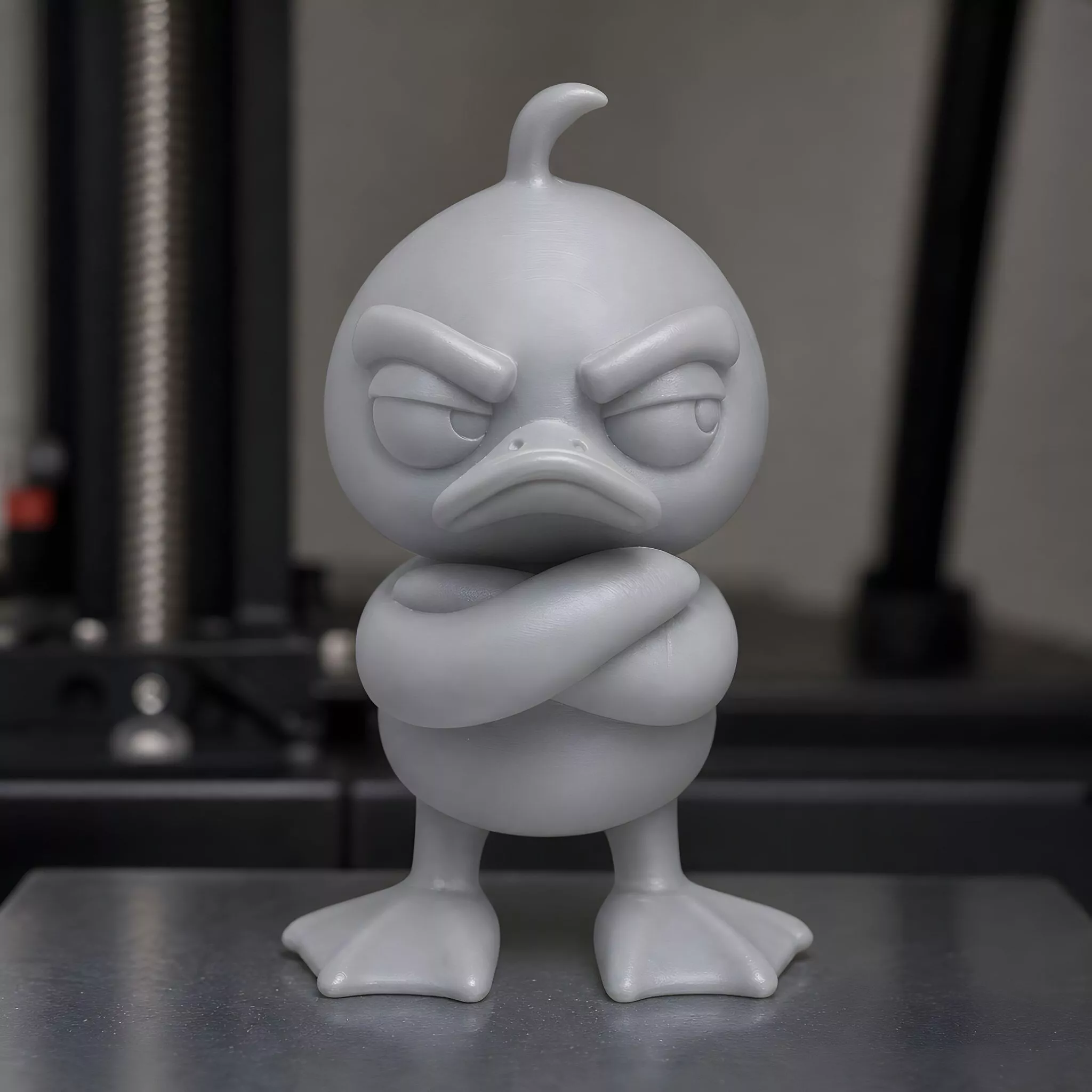 Sulking Duck with Crossed Arms 3D Print Model 3D print model