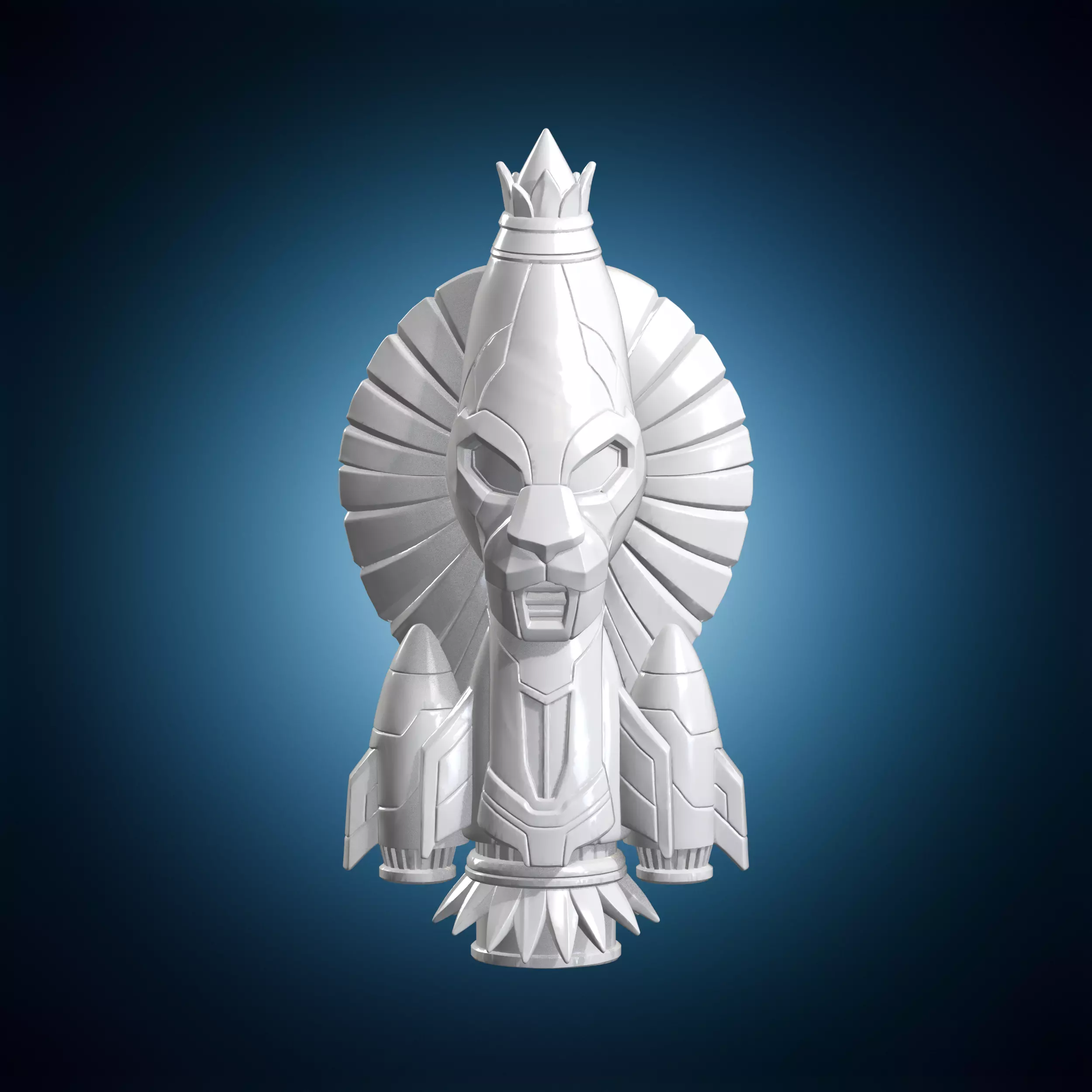 Supernova Lion Rocket 3D Printable Miniature 3D print model