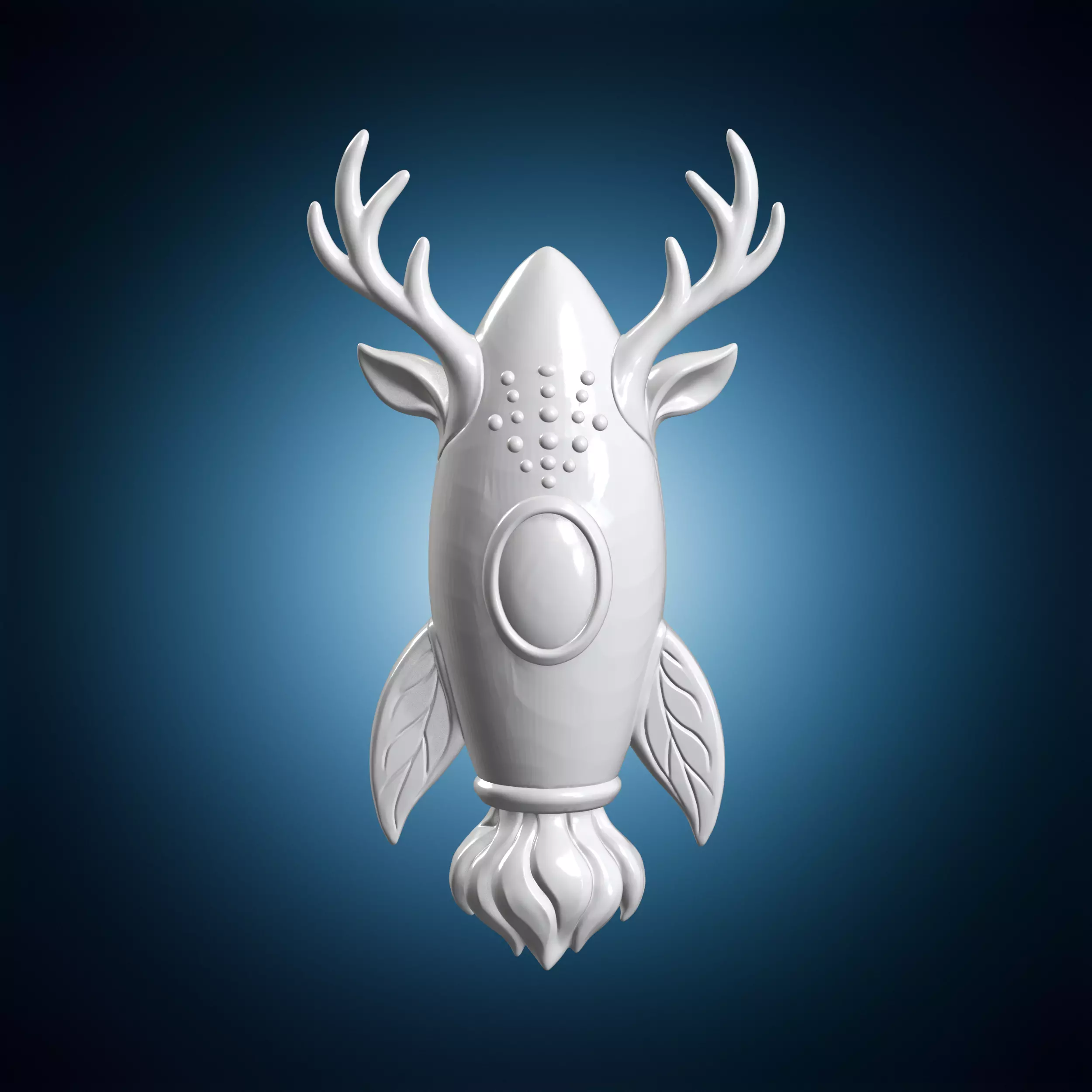Galactic Deer Rocket 3D Printable Miniature 3D print model