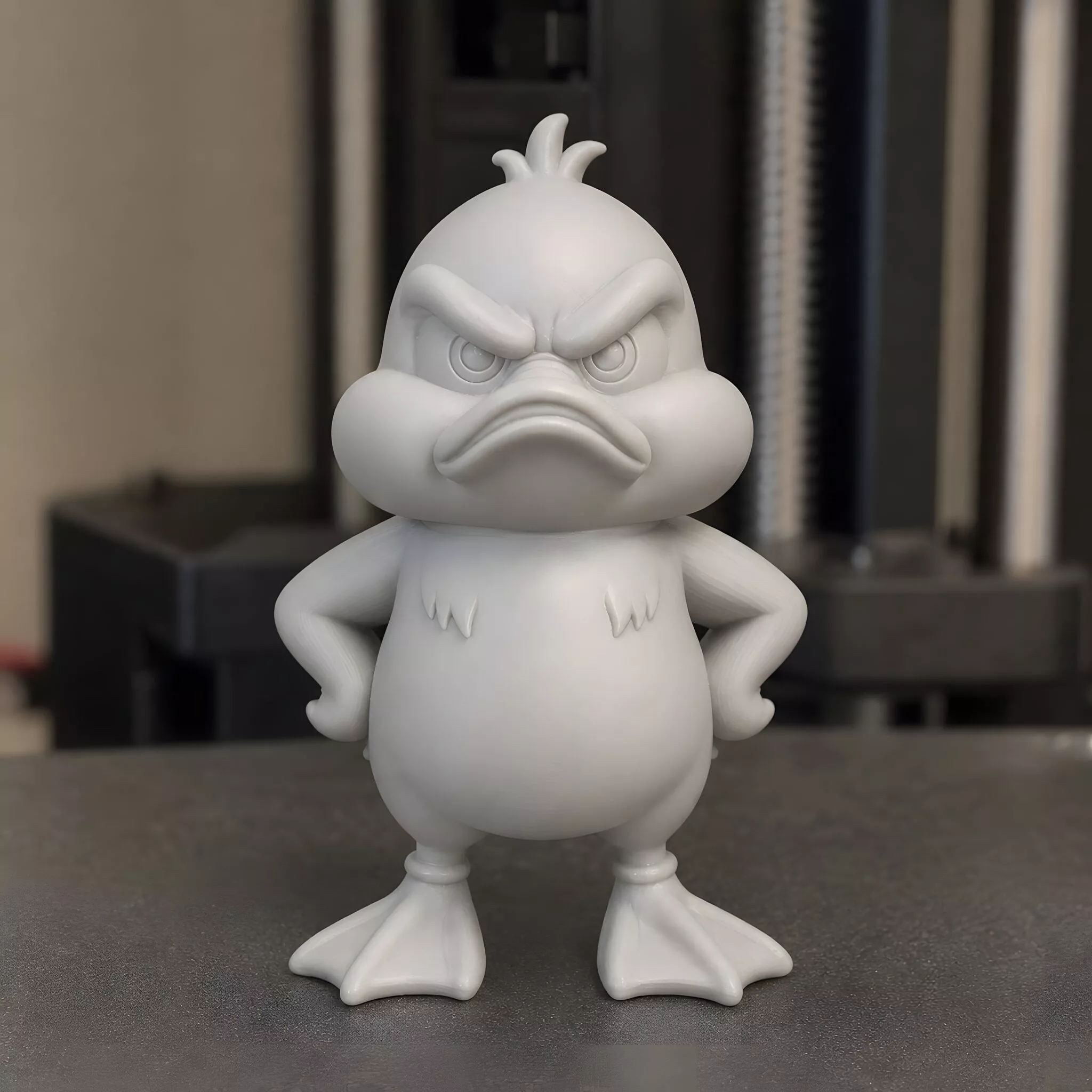 Grouchy Duck with Wings on Hips 3D Print Model 3D print model