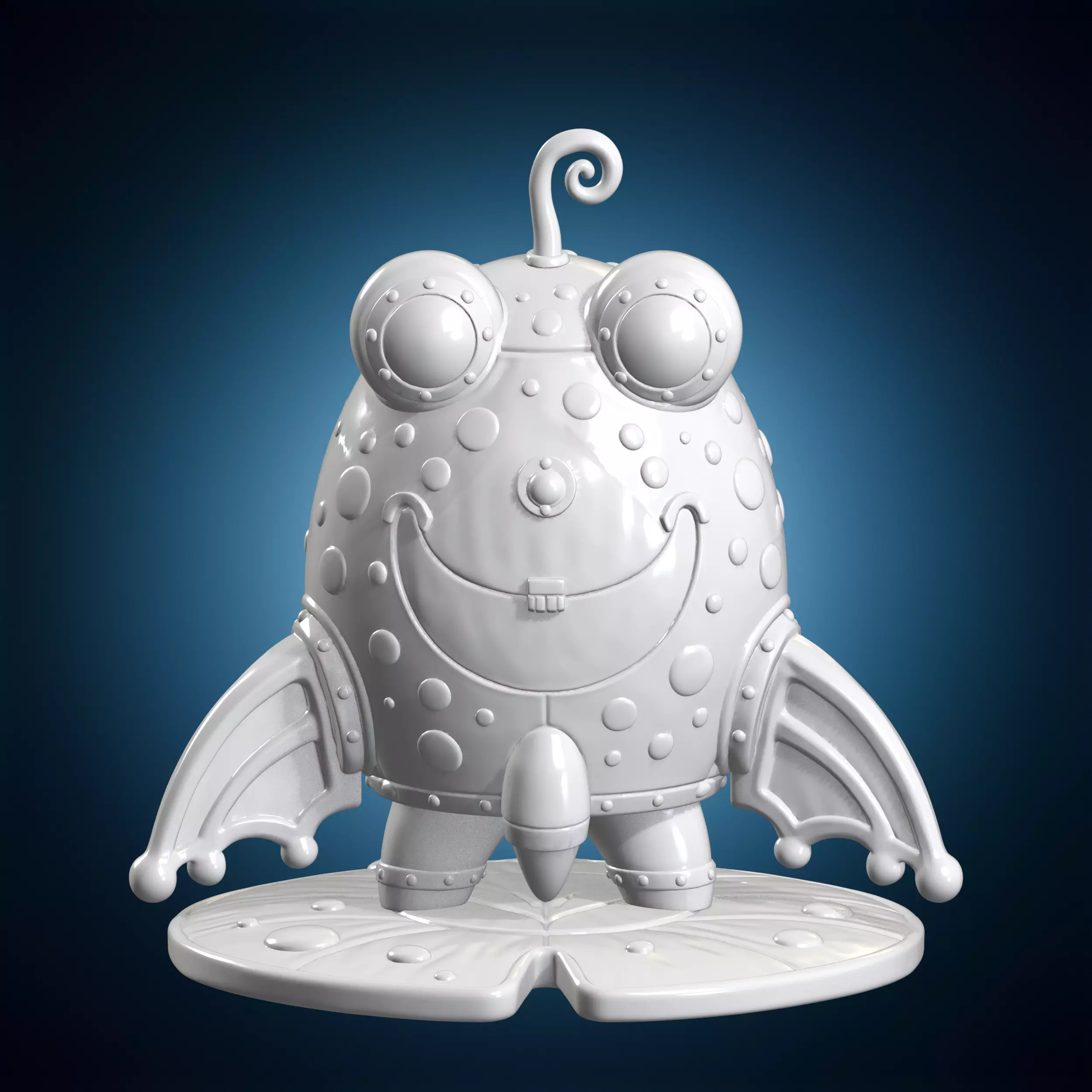 Venus Frog Rocket 3D Printable Miniature 3D print model