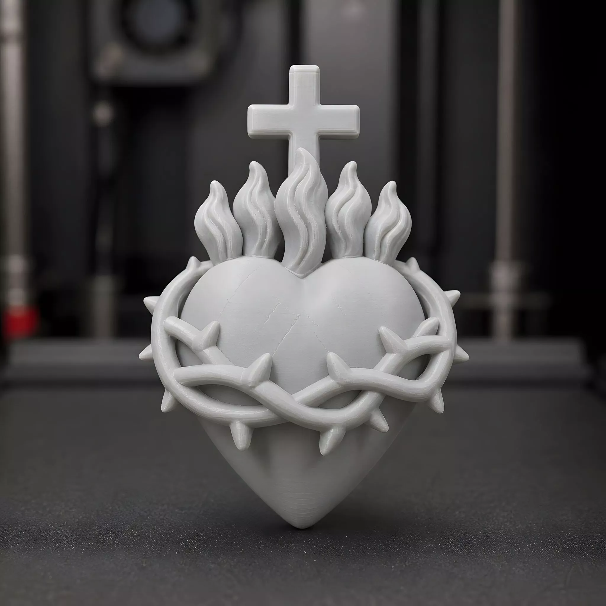 Modern Sacred Heart Wall Decor 3D Print Model 3D print model