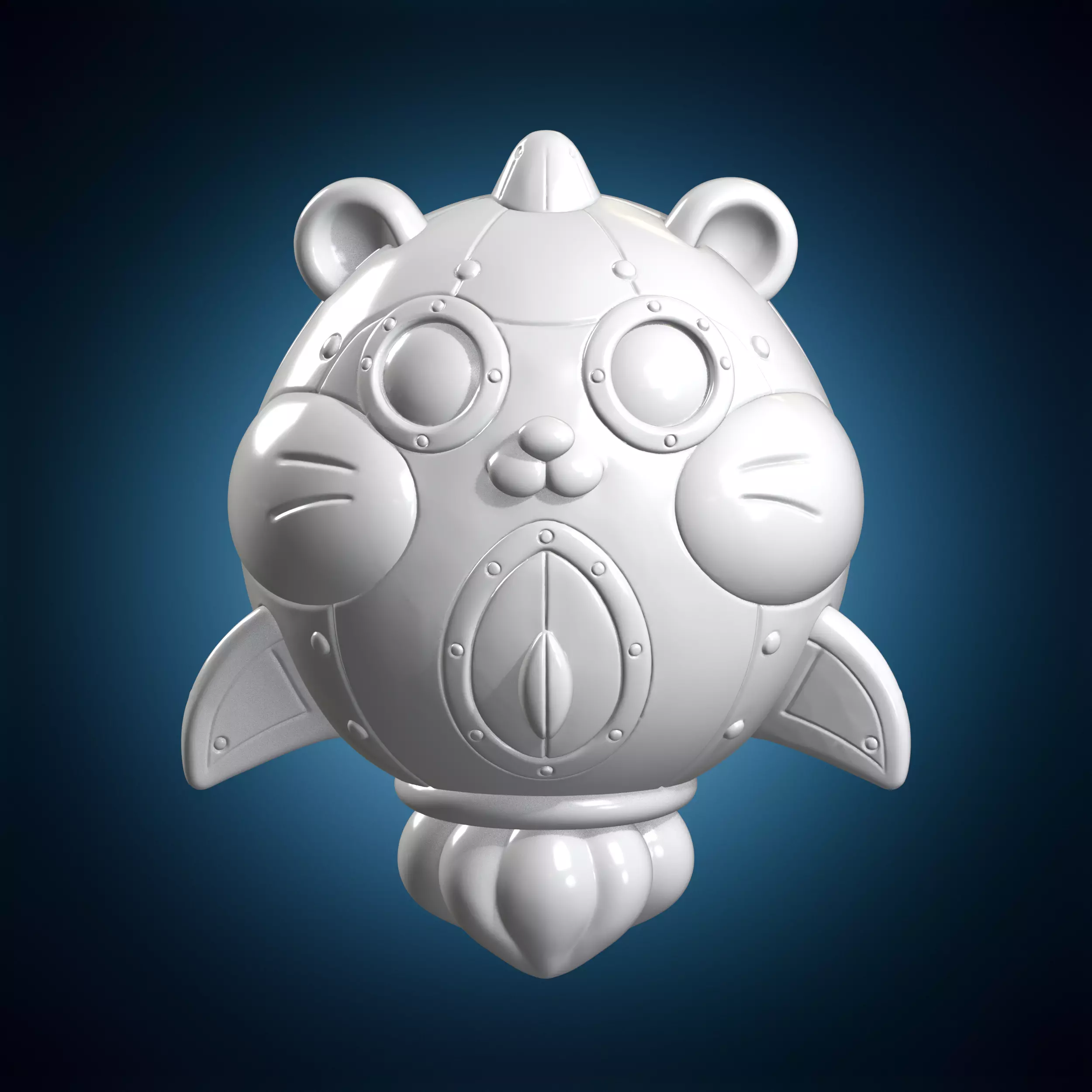 Satellite Hamster Rocket 3D Printable Miniature 3D print model