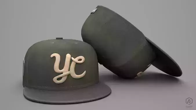 Game Ready Baseball Cap Green Pristine and Worn Variants