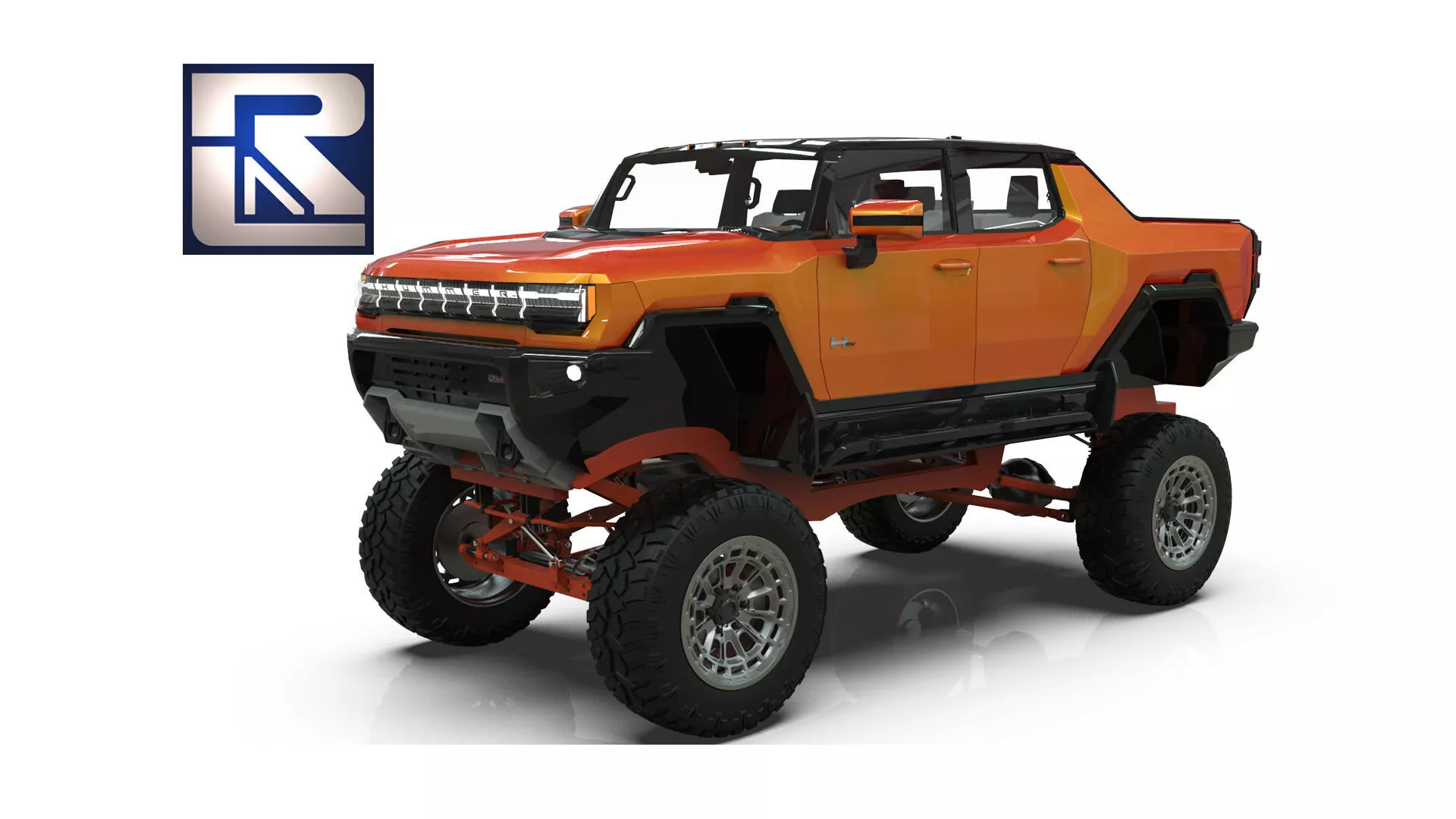Hummer EV Lifted Monster Truck 3D model