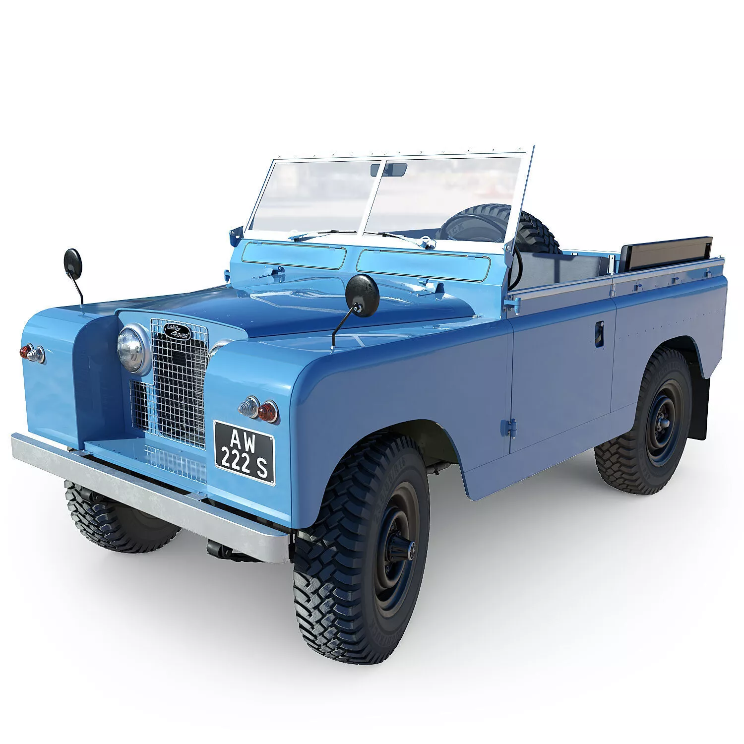 Land Rover Series IIA 88 Pickup Truck 1960 Low-poly 3D model