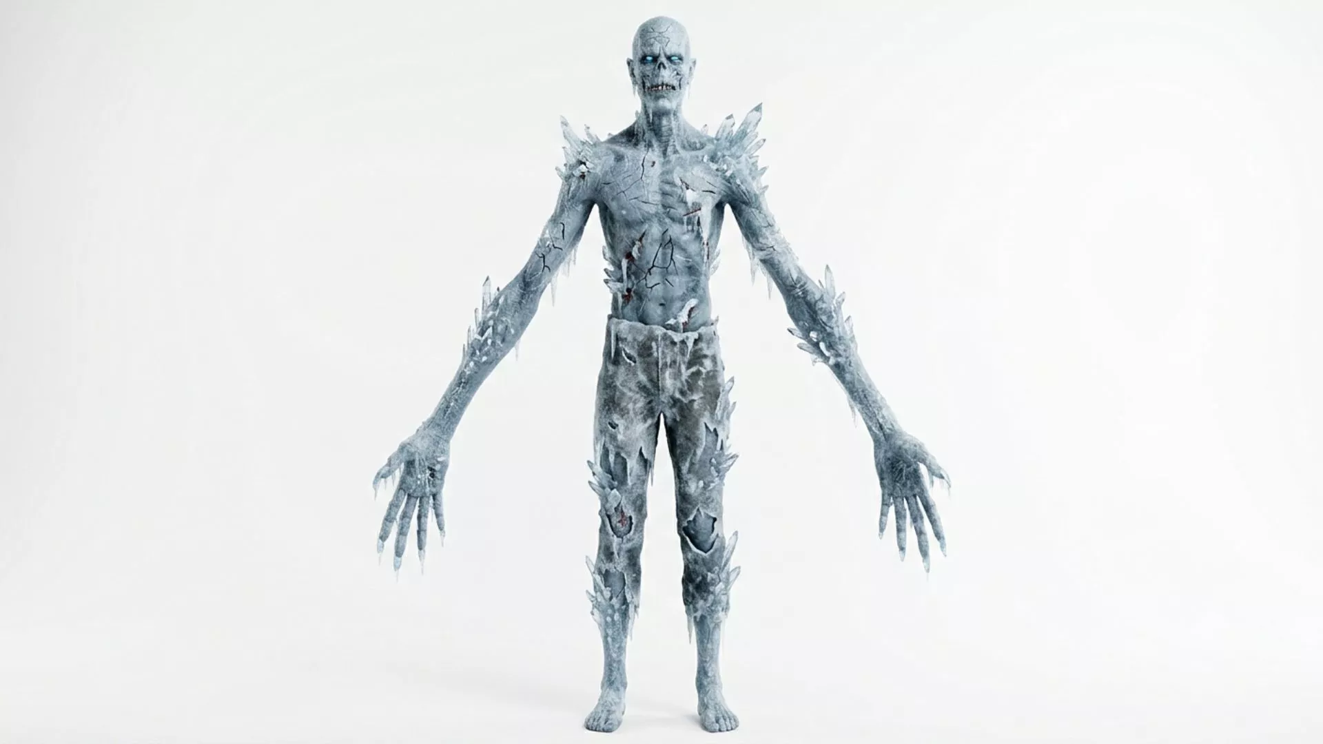 Frost Revenant Rigged Game Ready 3D Character Low-poly 3D model