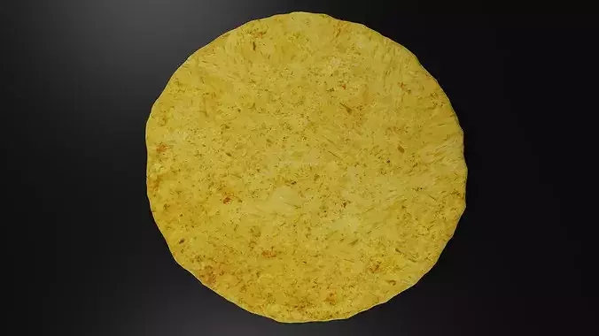 Hot And Cheesy Chicken Pizza Low-poly 3D model 6