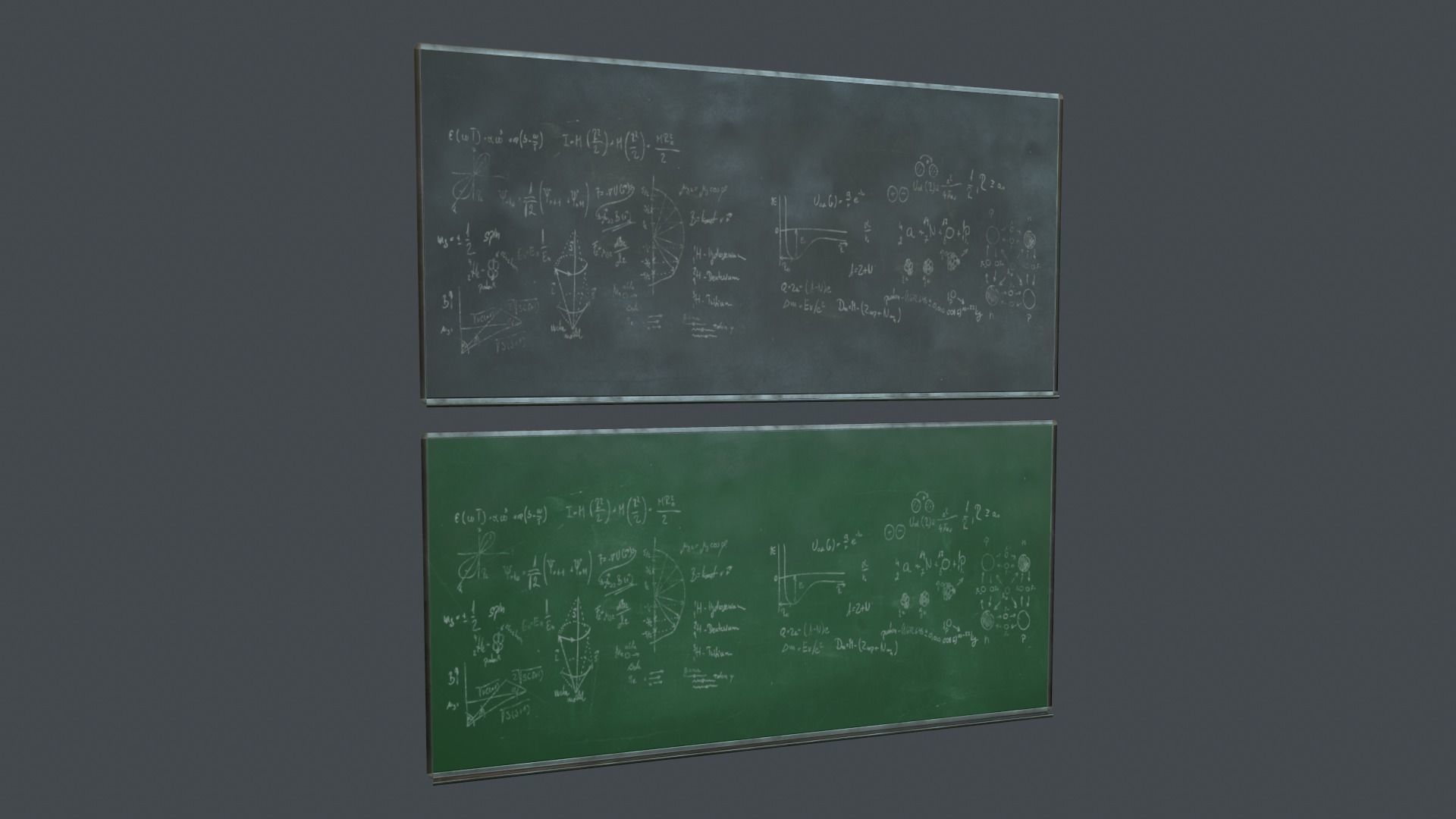 Blackboard Pack PBR Game Ready Low-poly 3D model_4