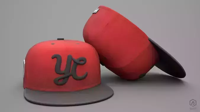 Game Ready Baseball Cap Red Pristine and Worn Variants