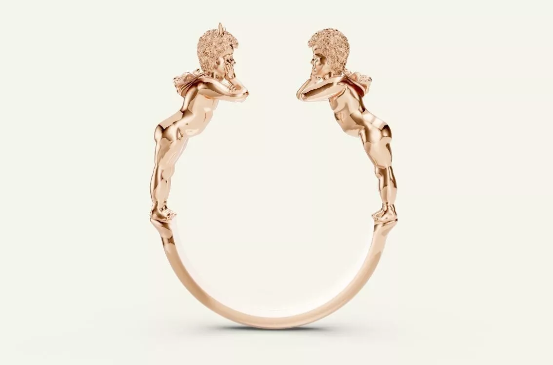 Angel Cupid Ring 3D print model