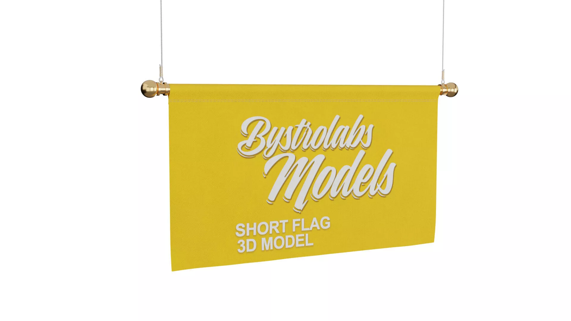 Banner Flag Low-poly 3D model