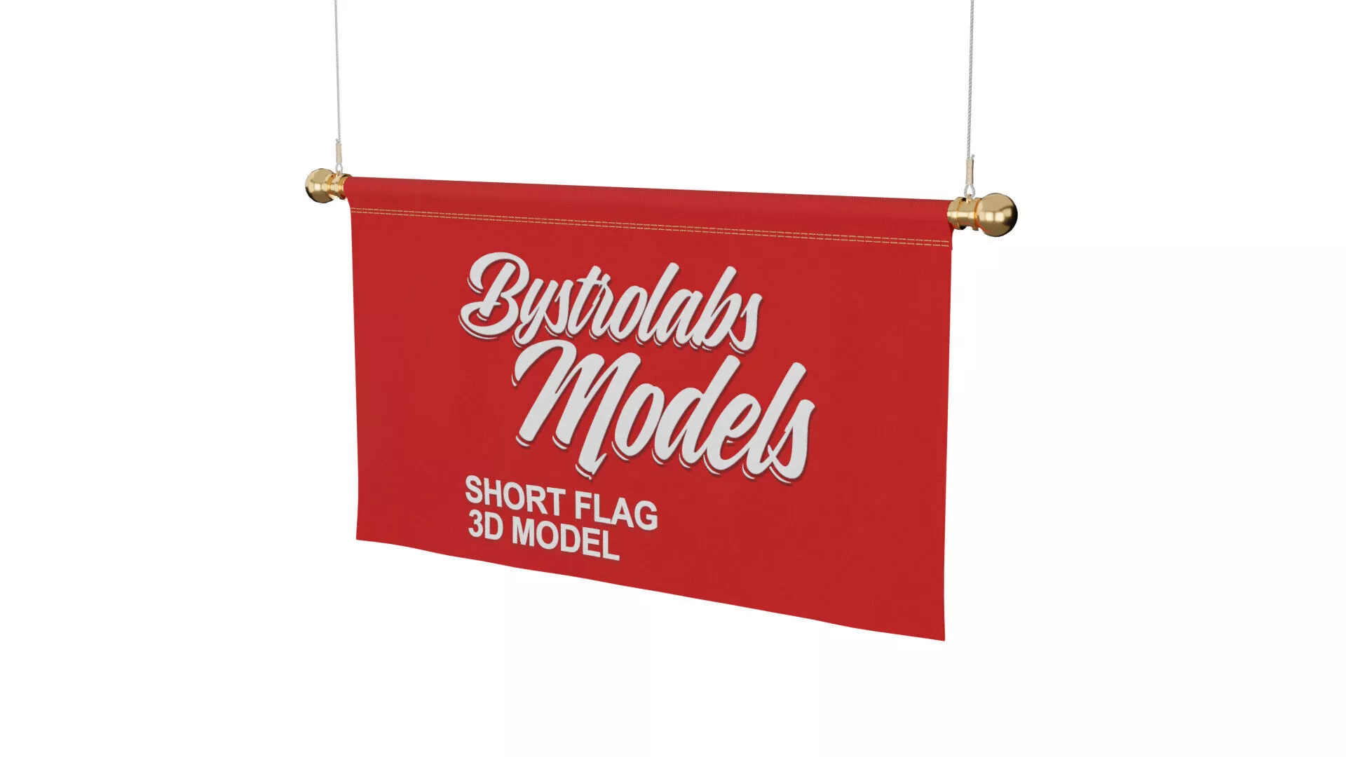 Banner Flag Low-poly 3D model