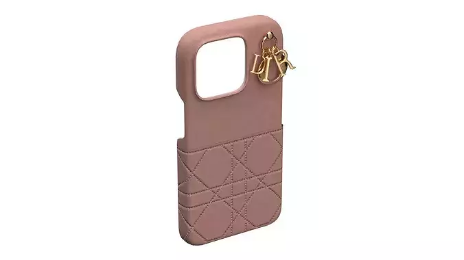 3D model Iphone 15 Pro Case Dior Melocoton Pink VR / AR / low-poly