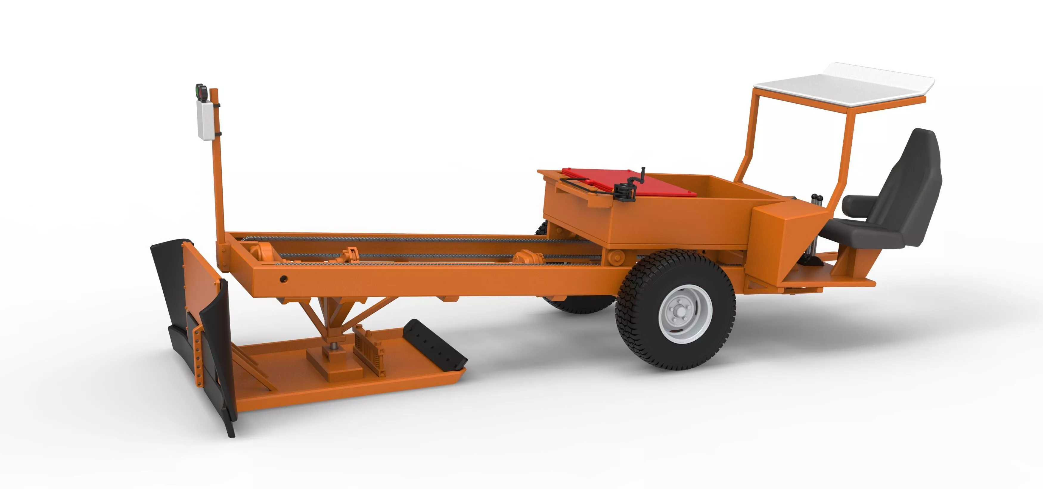 Garden Tractor pulling sled Scale 1 to 25 3D print model