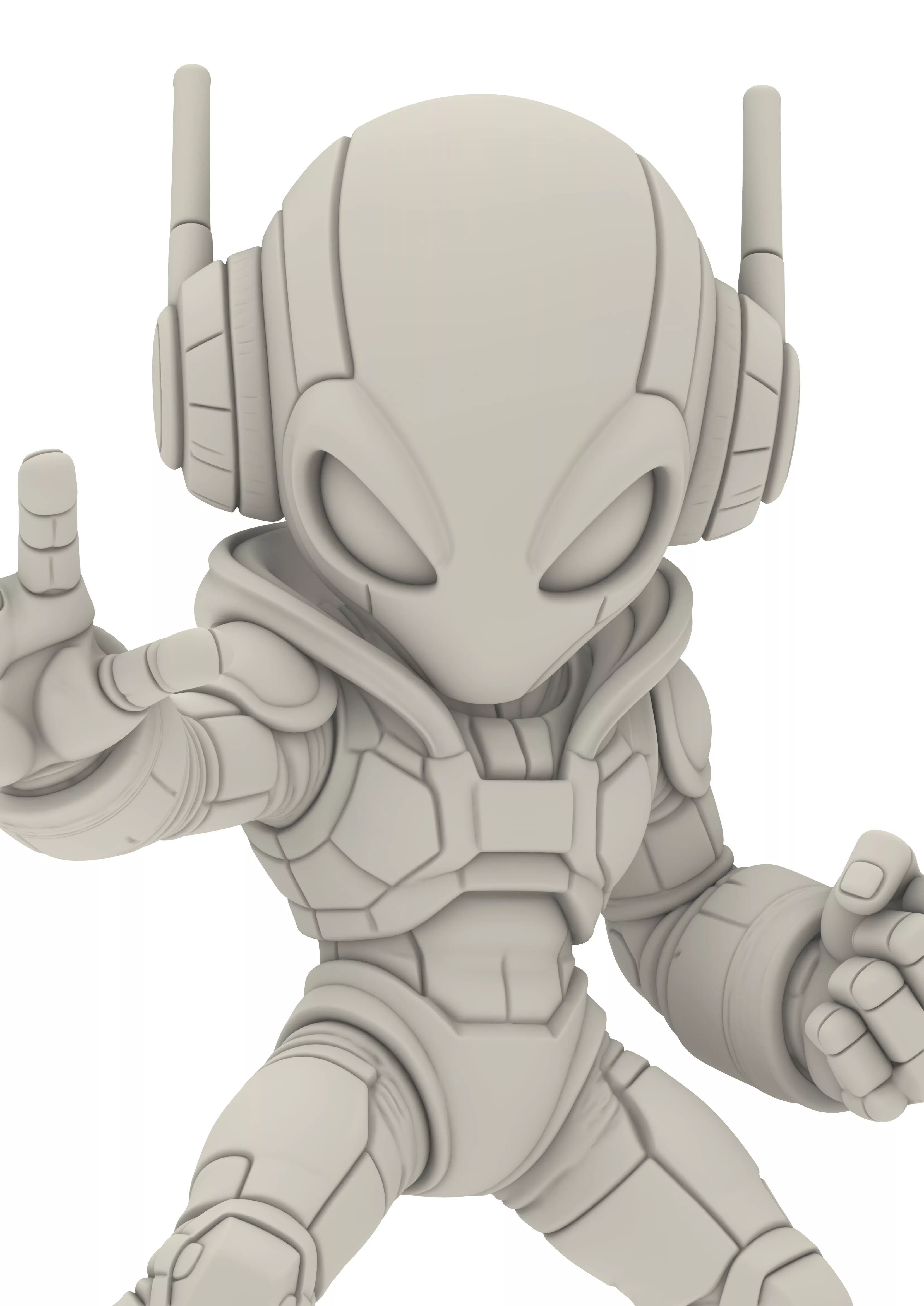 Robot Warrior Alien Android Futuristic Soldiers 3D print model