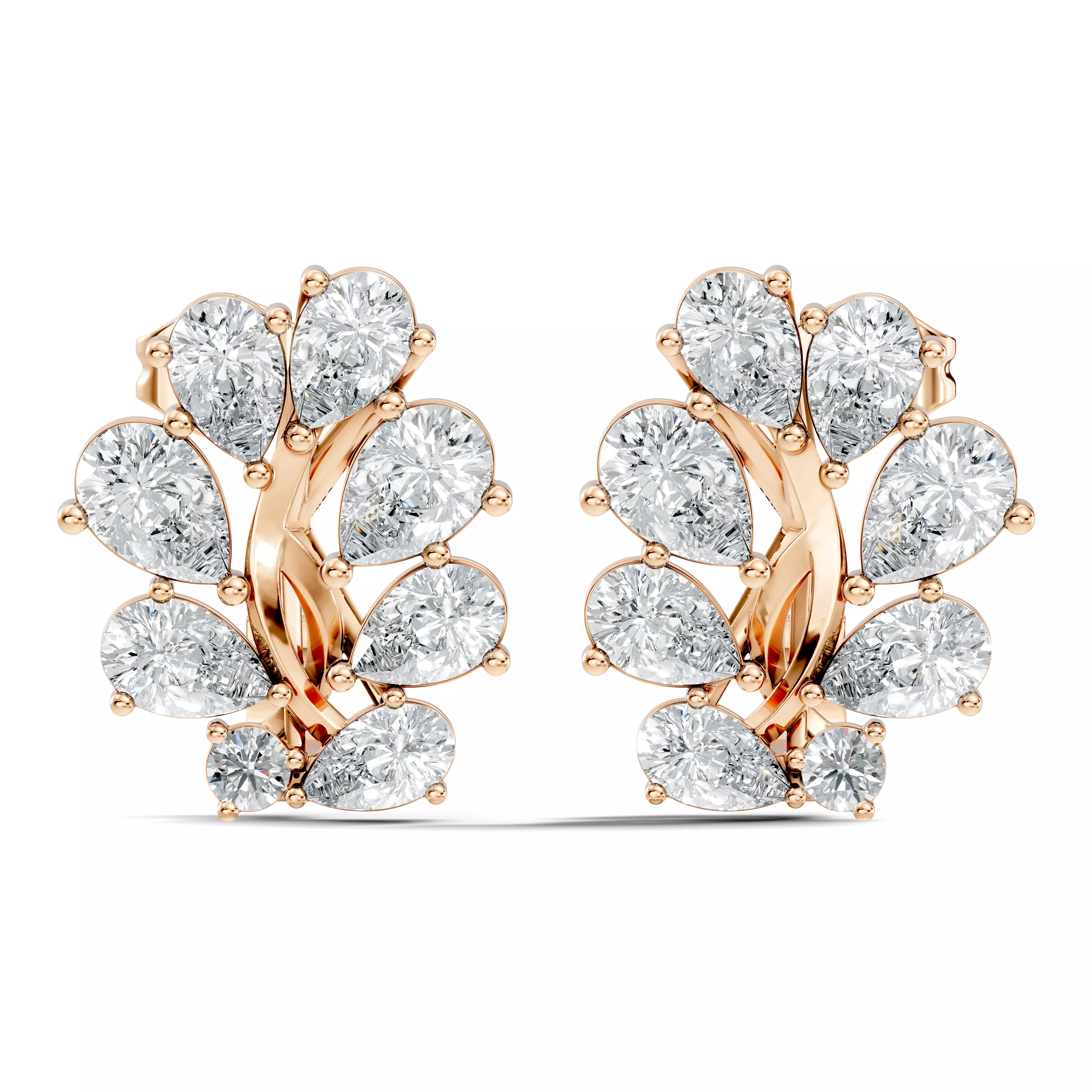 Solitaire Studs Earrings 3D print model