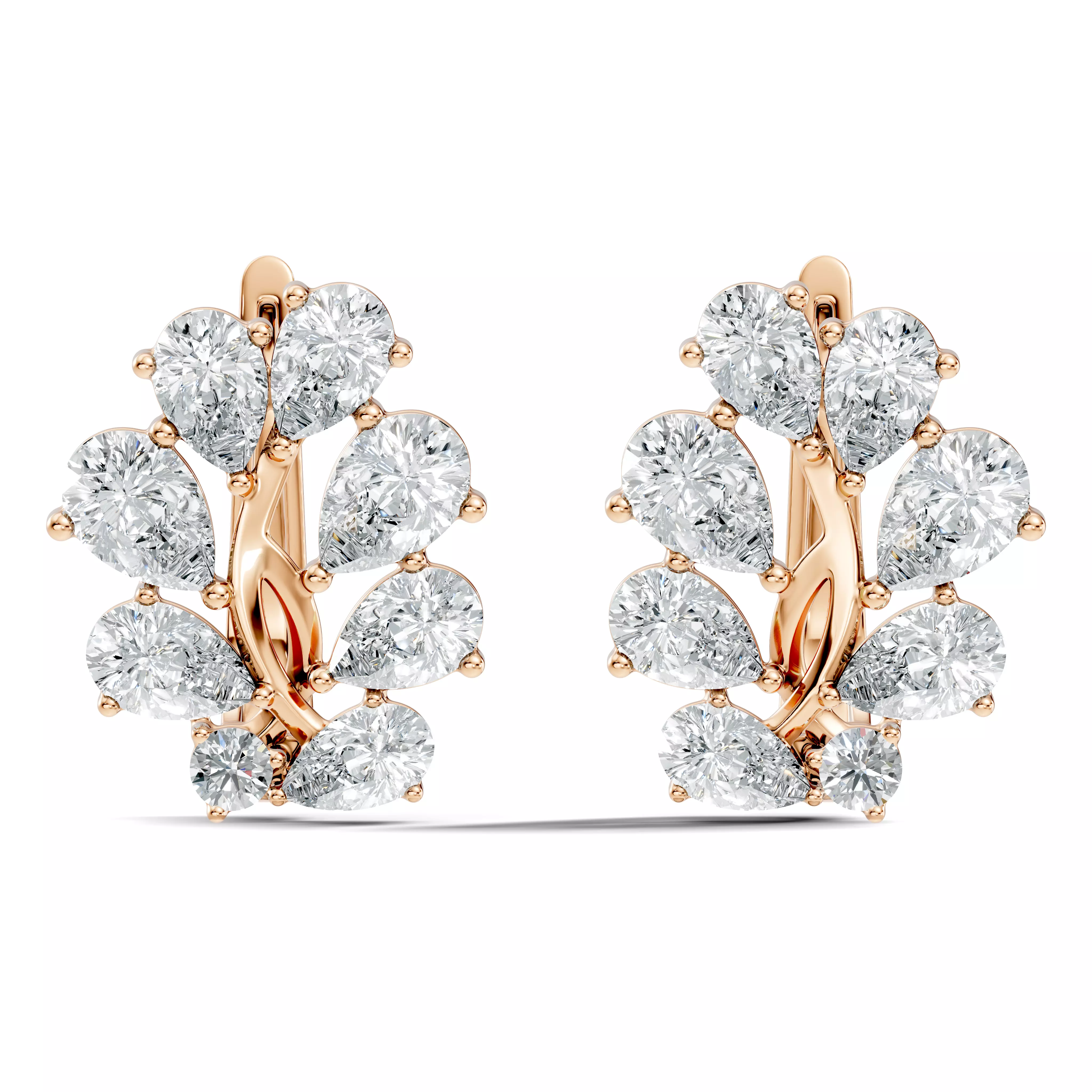 Solitaire Hoops Earrings 3D print model