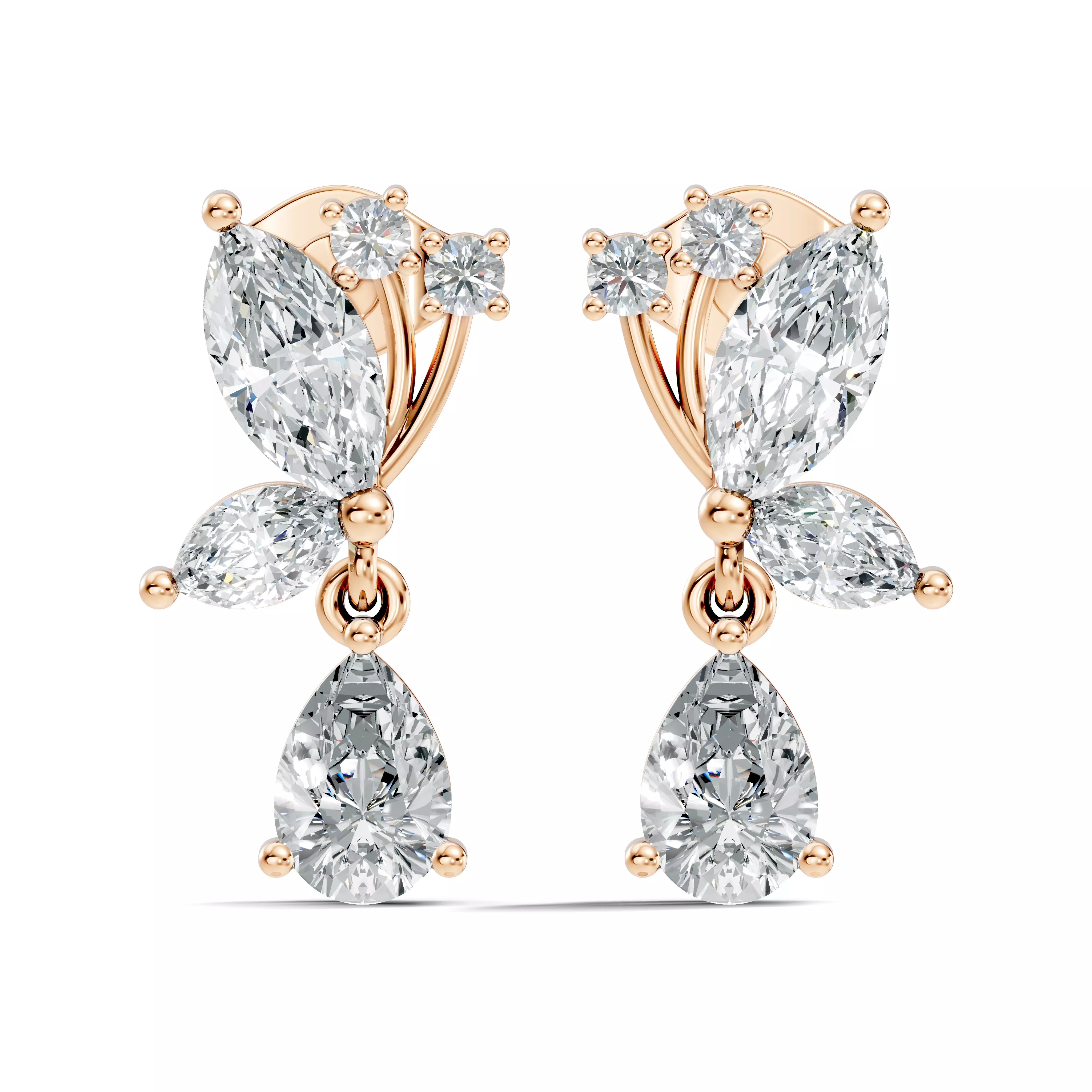 Solitaire Studs Earrings 3D print model