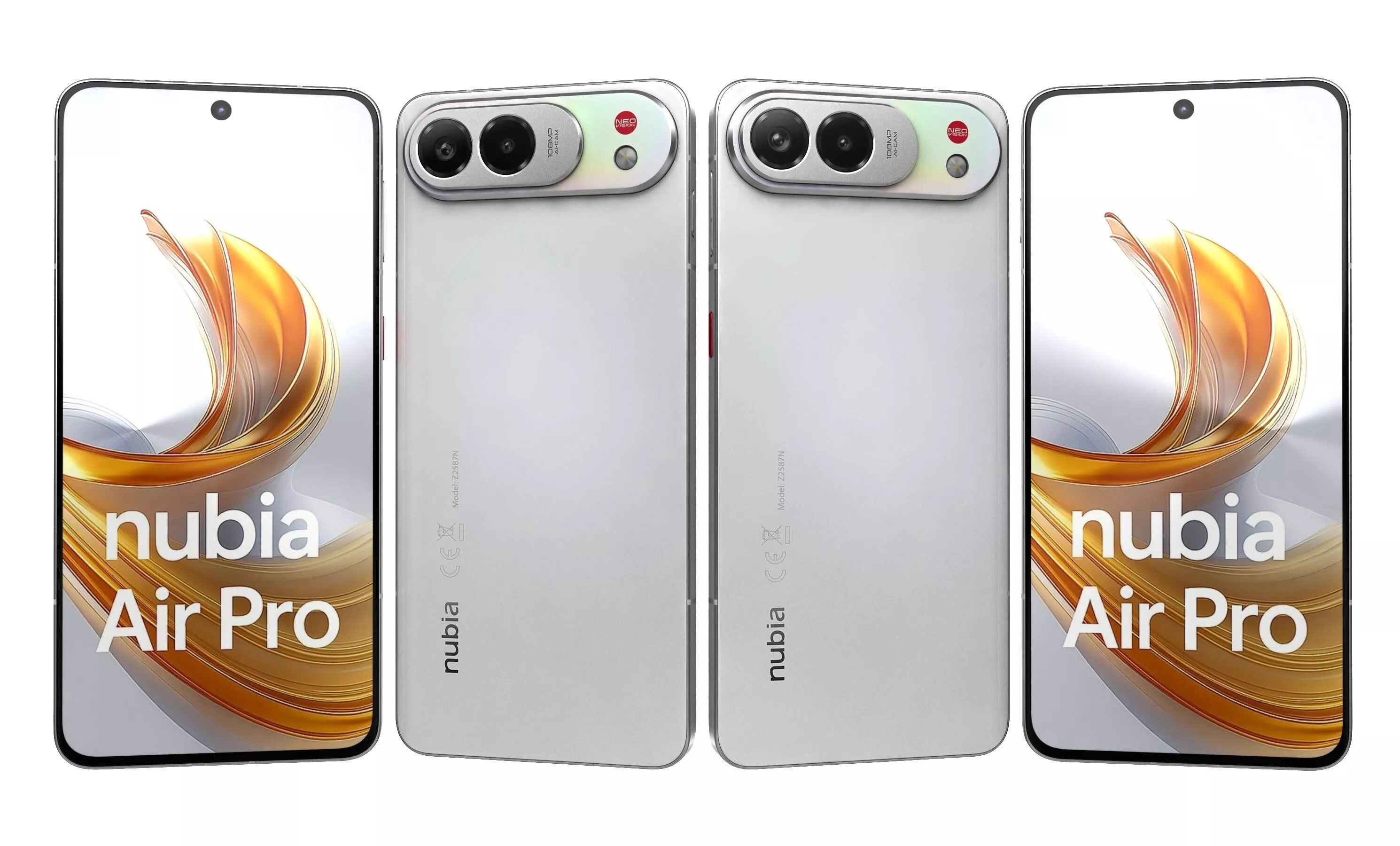 ZTE Nubia Air Pro White 3D model