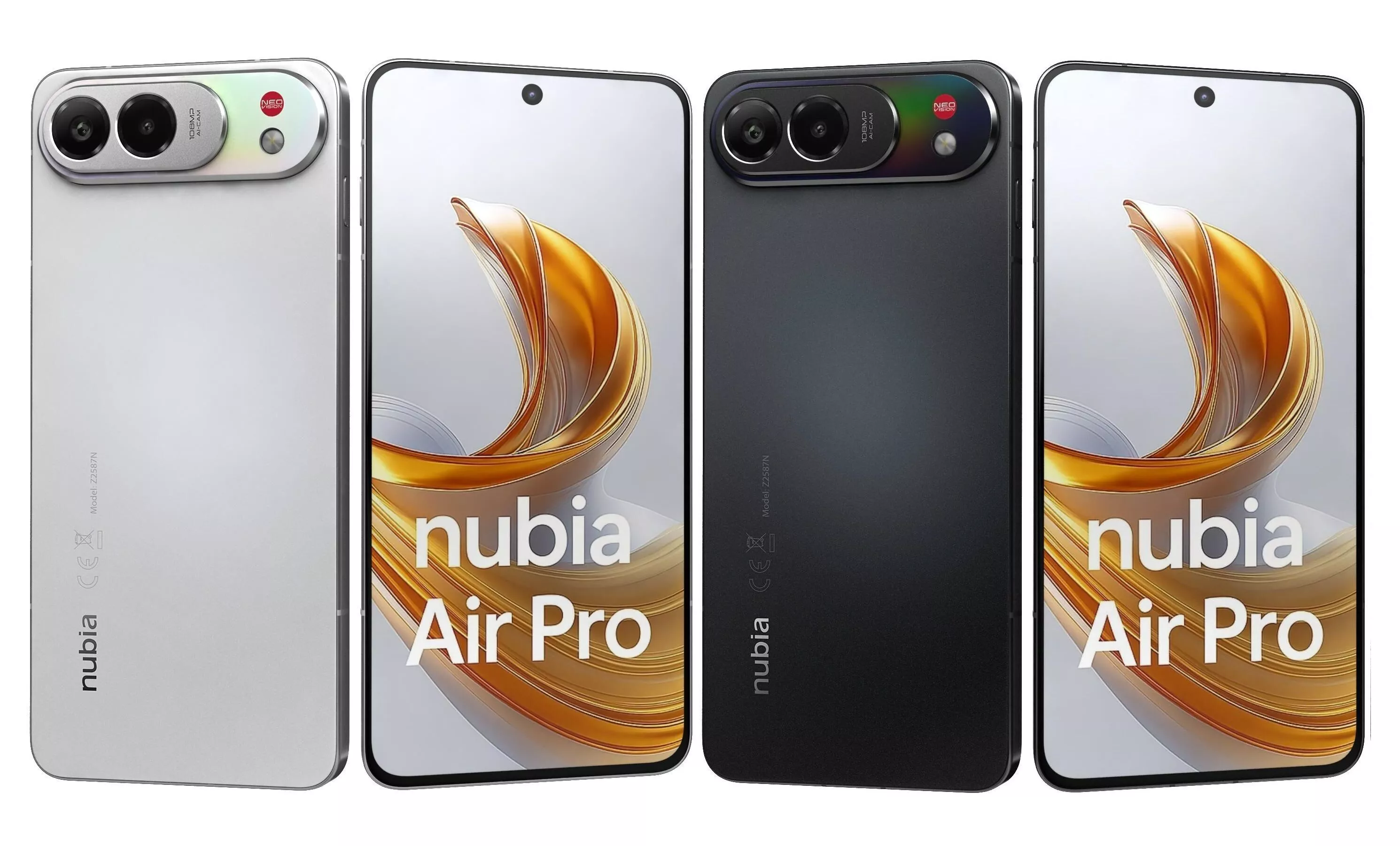 ZTE Nubia Air Pro Black And White 3D model