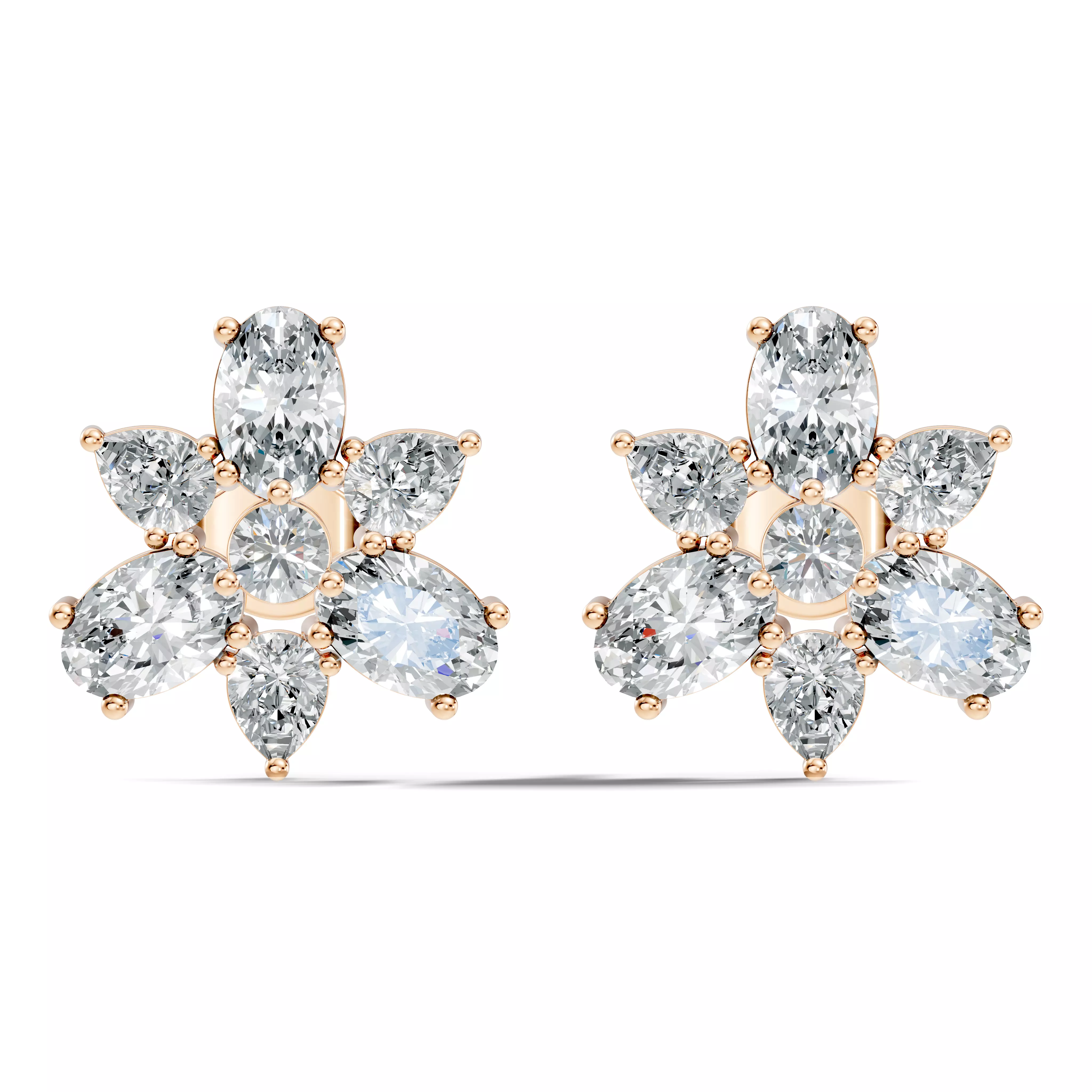 Solitaire Studs Earrings 3D print model