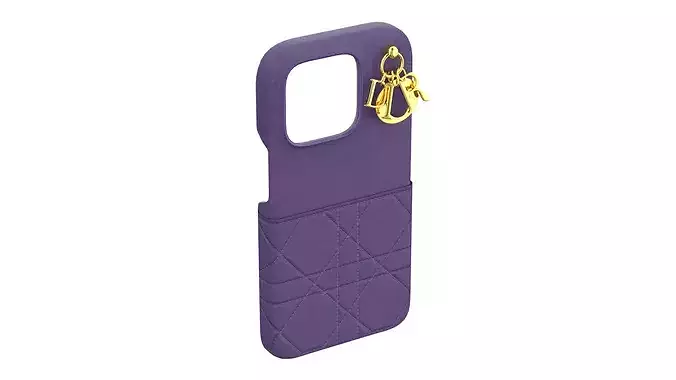 3D model Iphone 15 Pro Case Dior Melocoton Pink VR / AR / low-poly