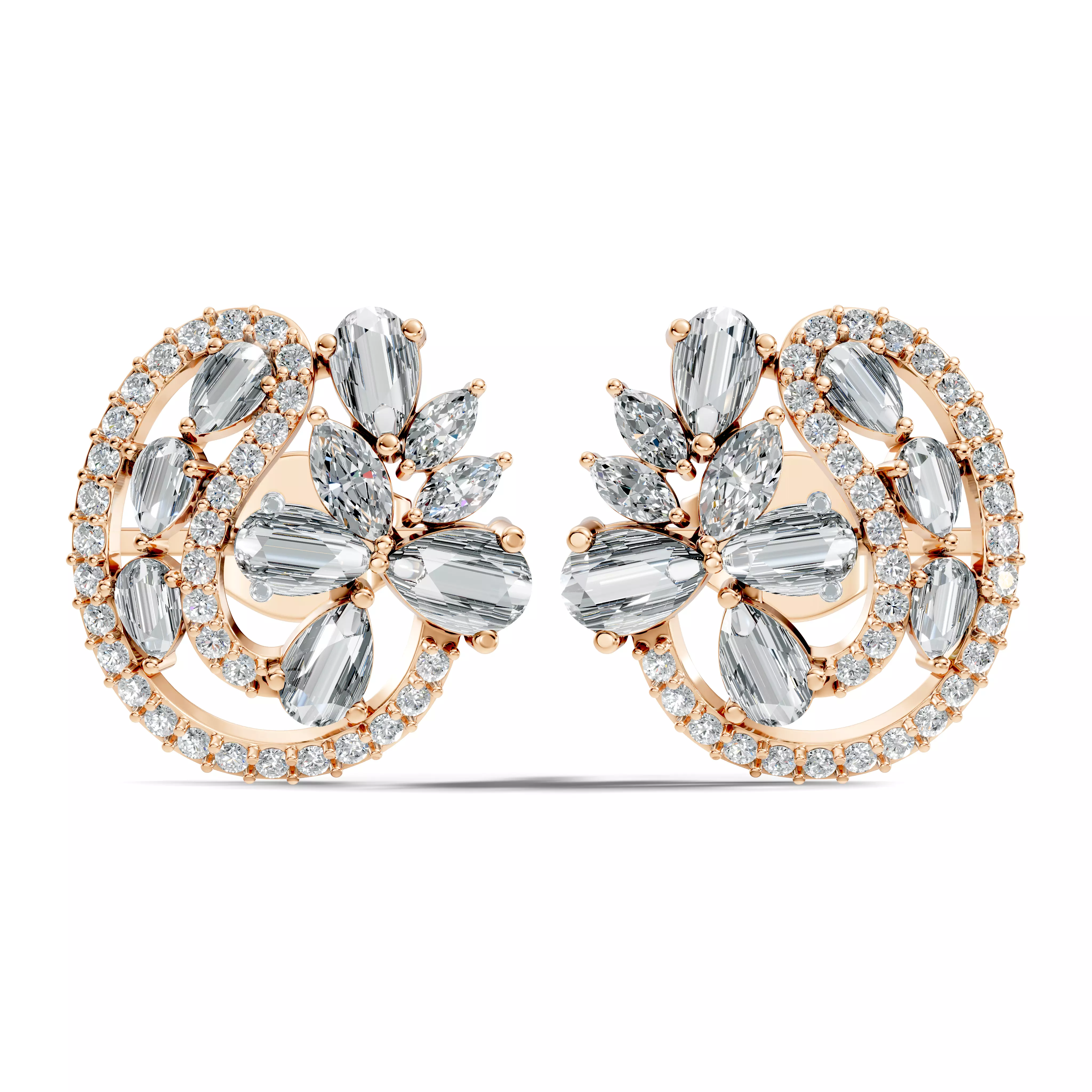 Solitaire Studs Earrings 3D print model