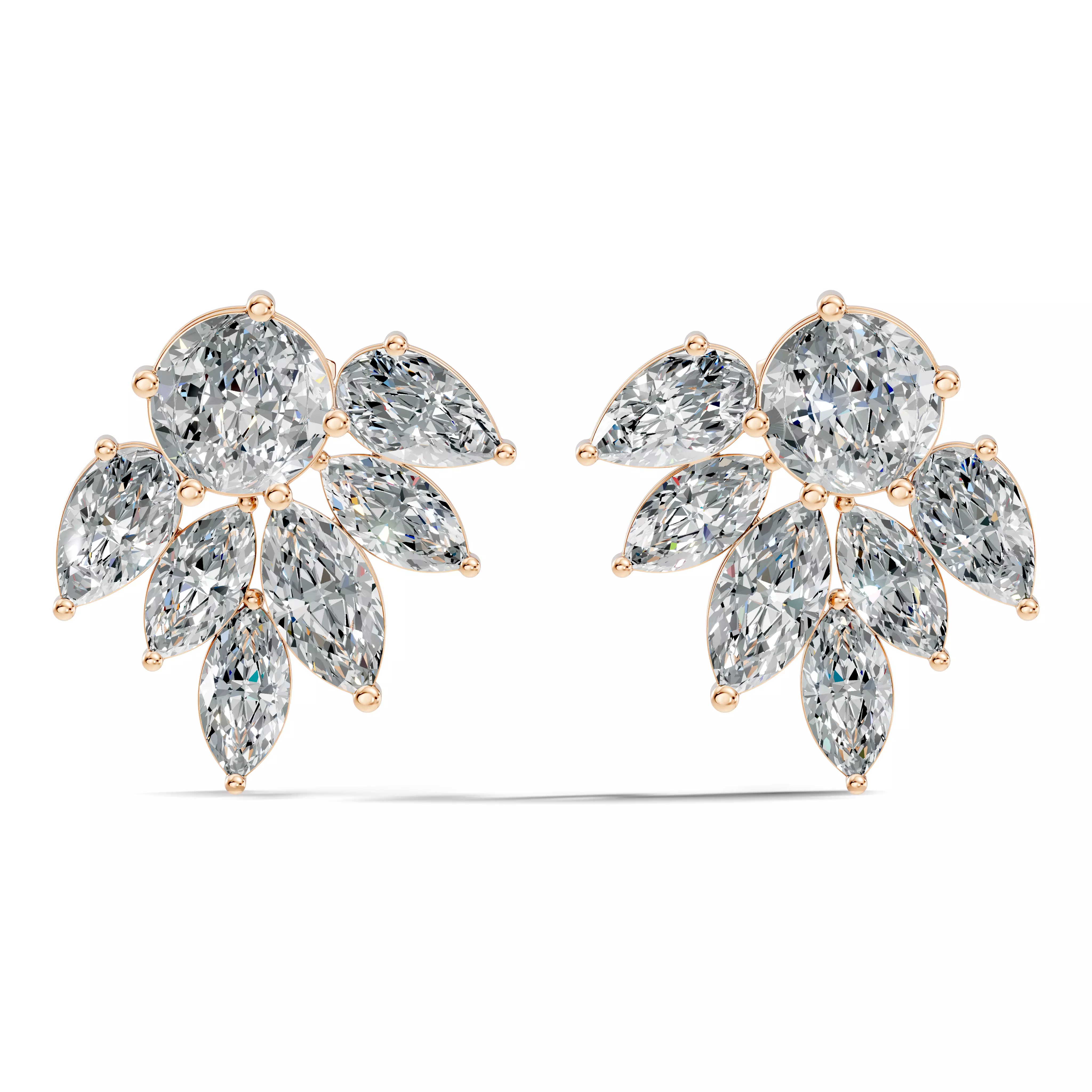 Solitaire Studs Earrings 3D print model