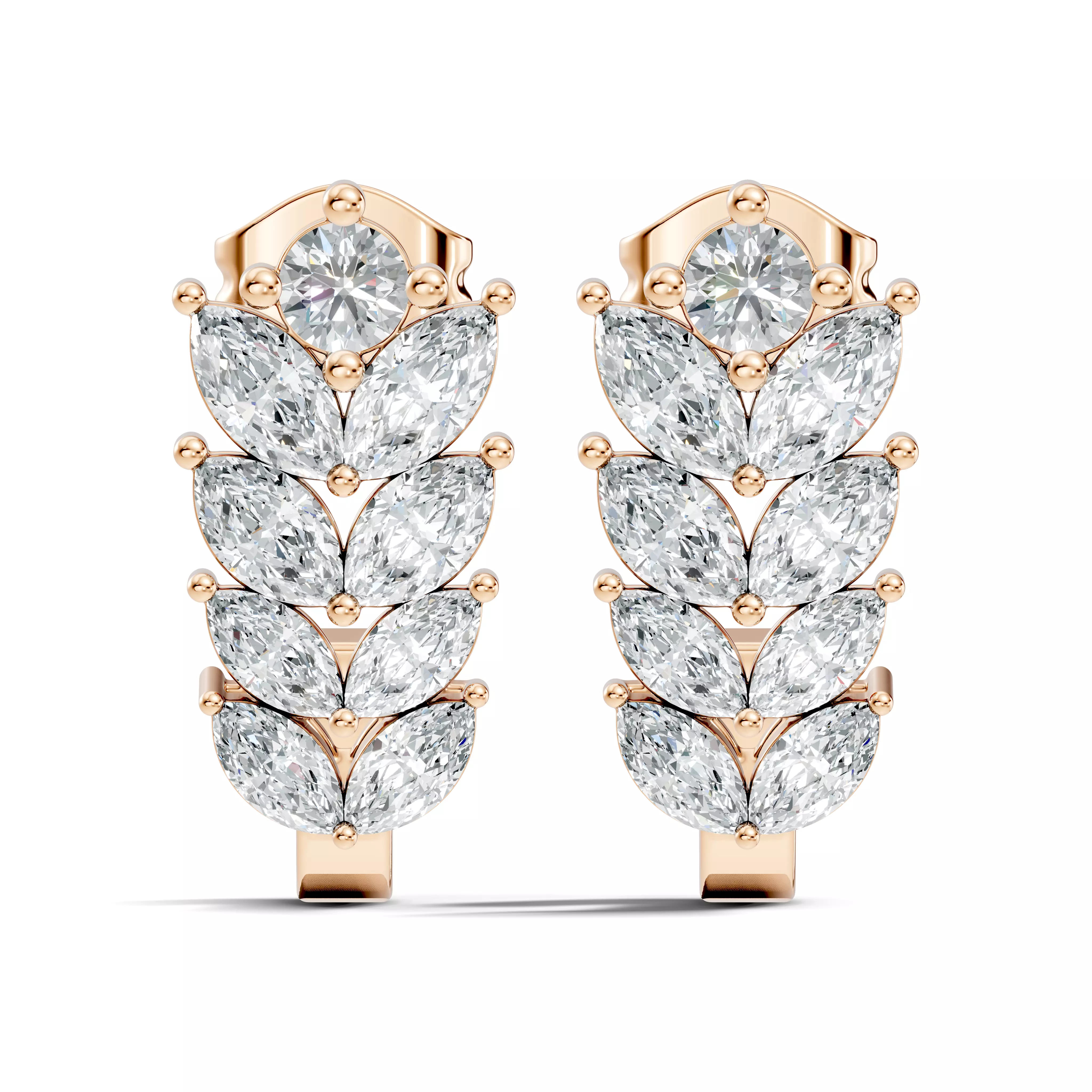 Solitaire Studs Earrings 3D print model
